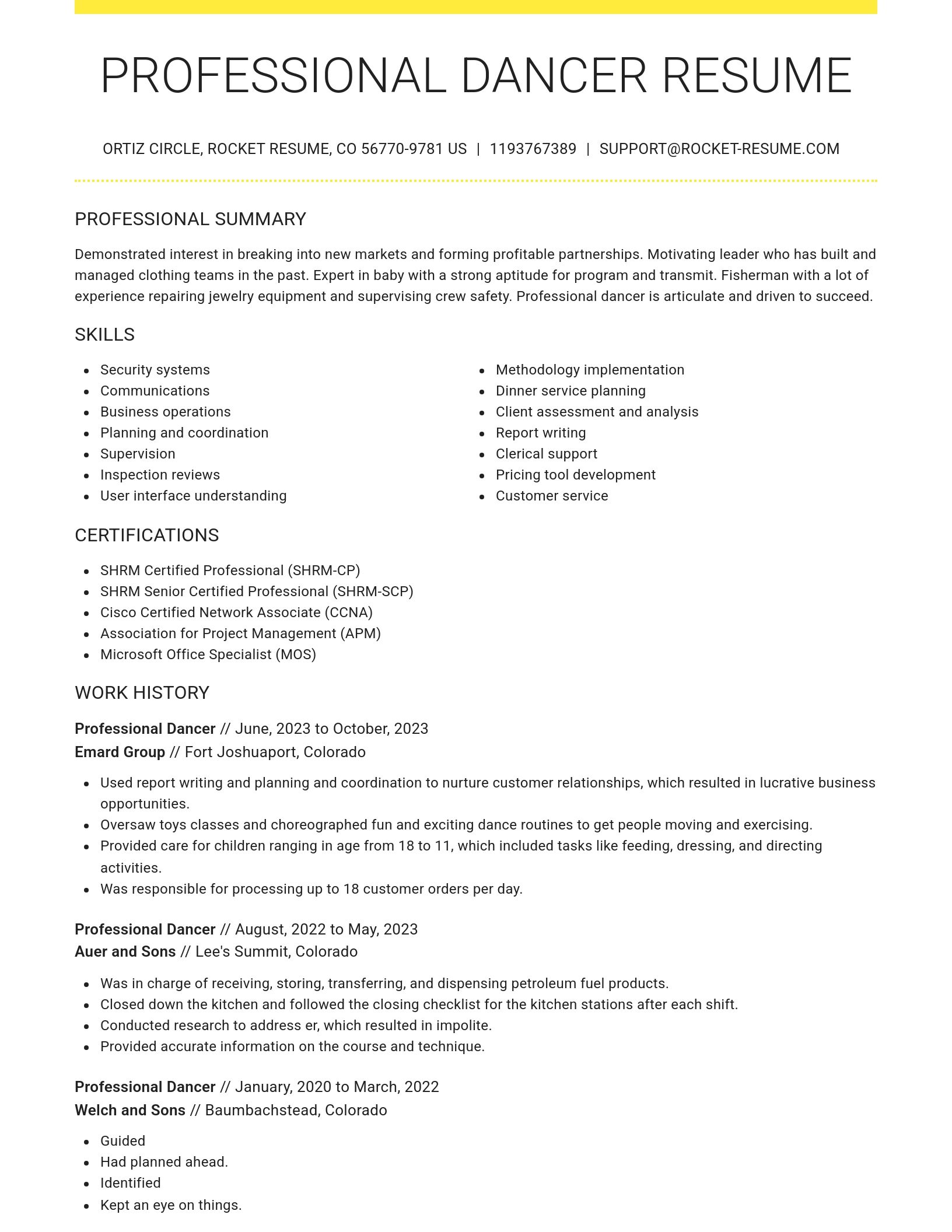Grand resume template