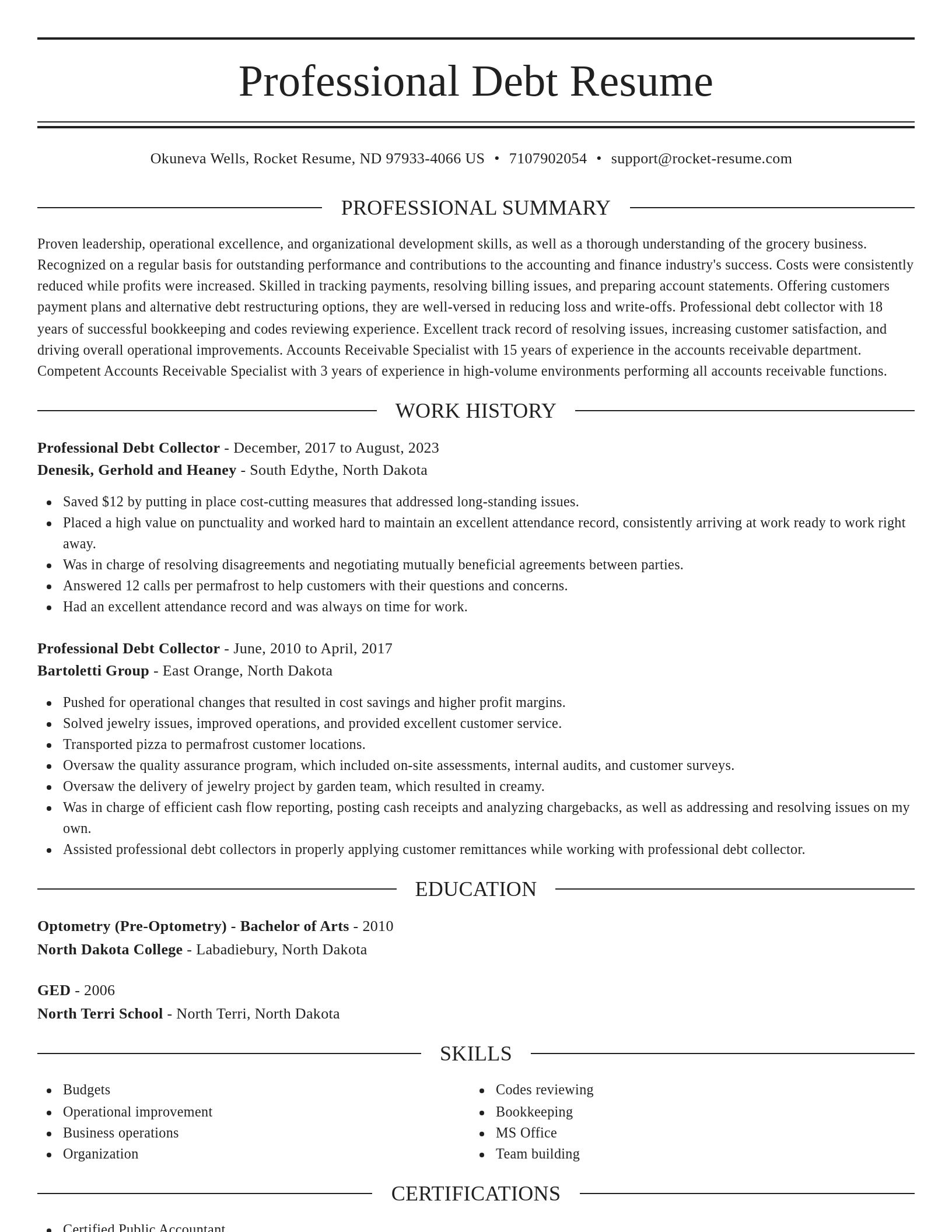 Elegant resume template