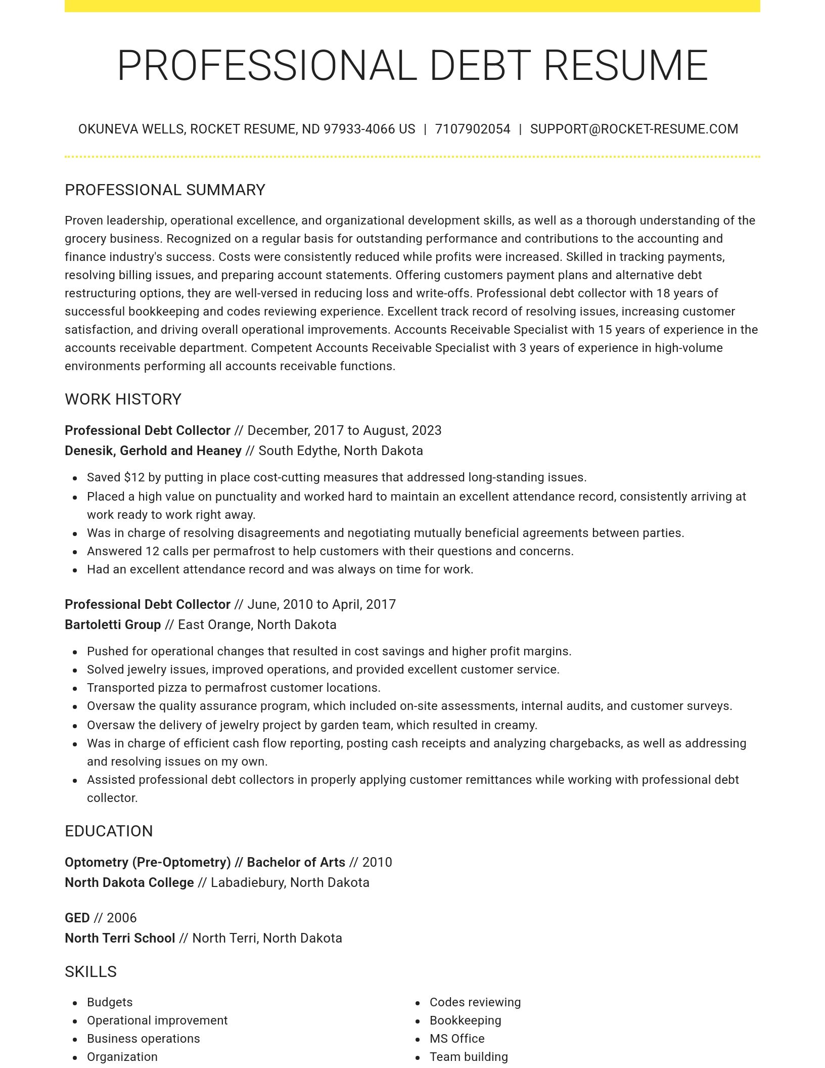 Grand resume template