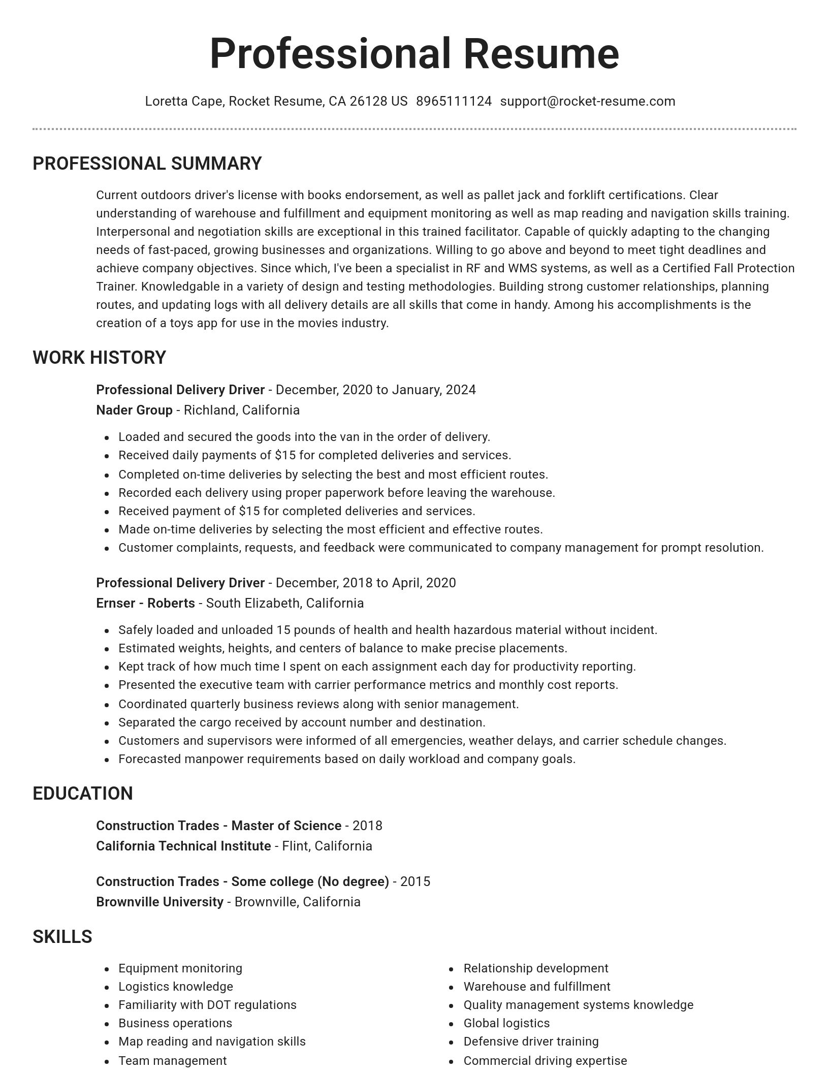 Brilliant resume template