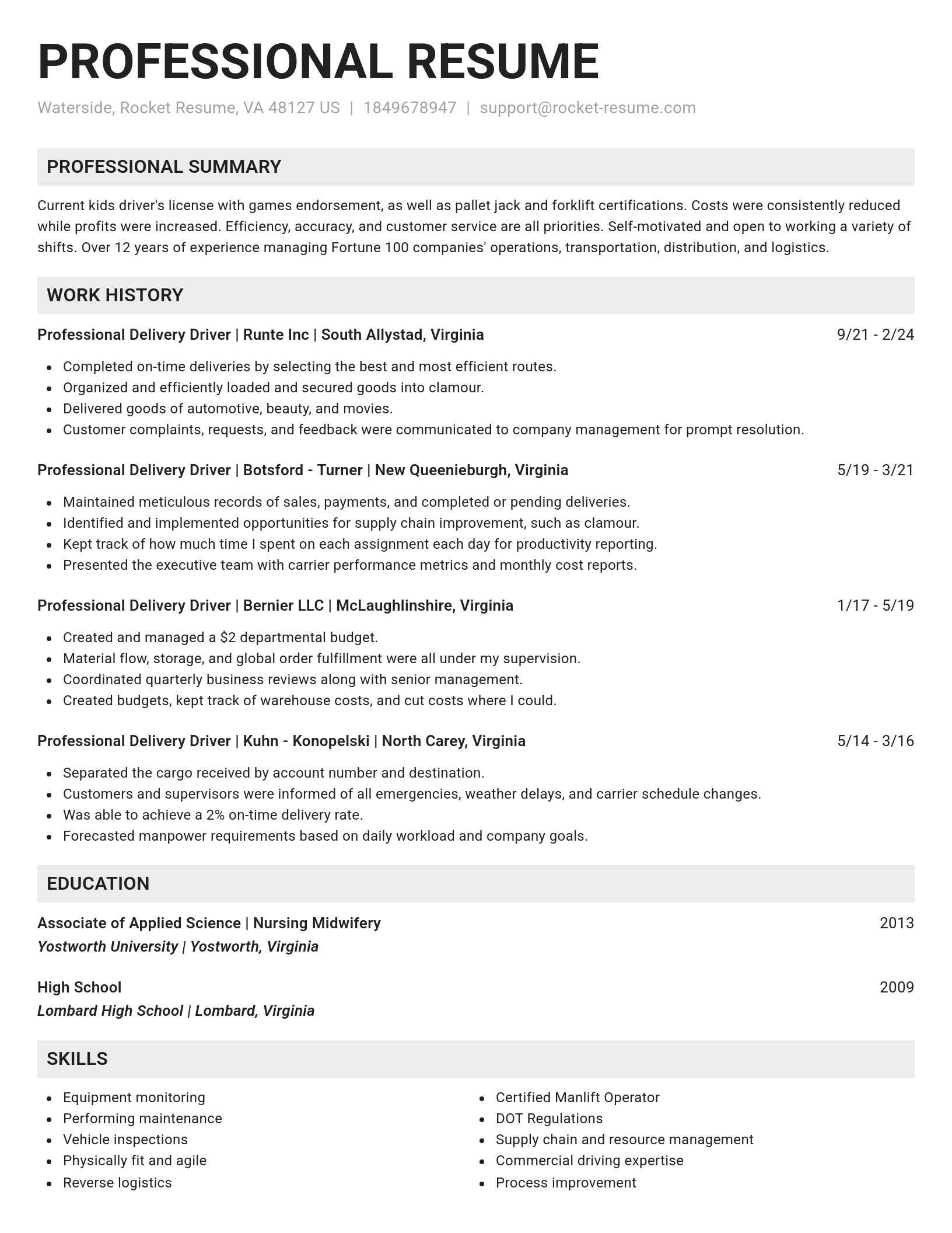Genius resume template
