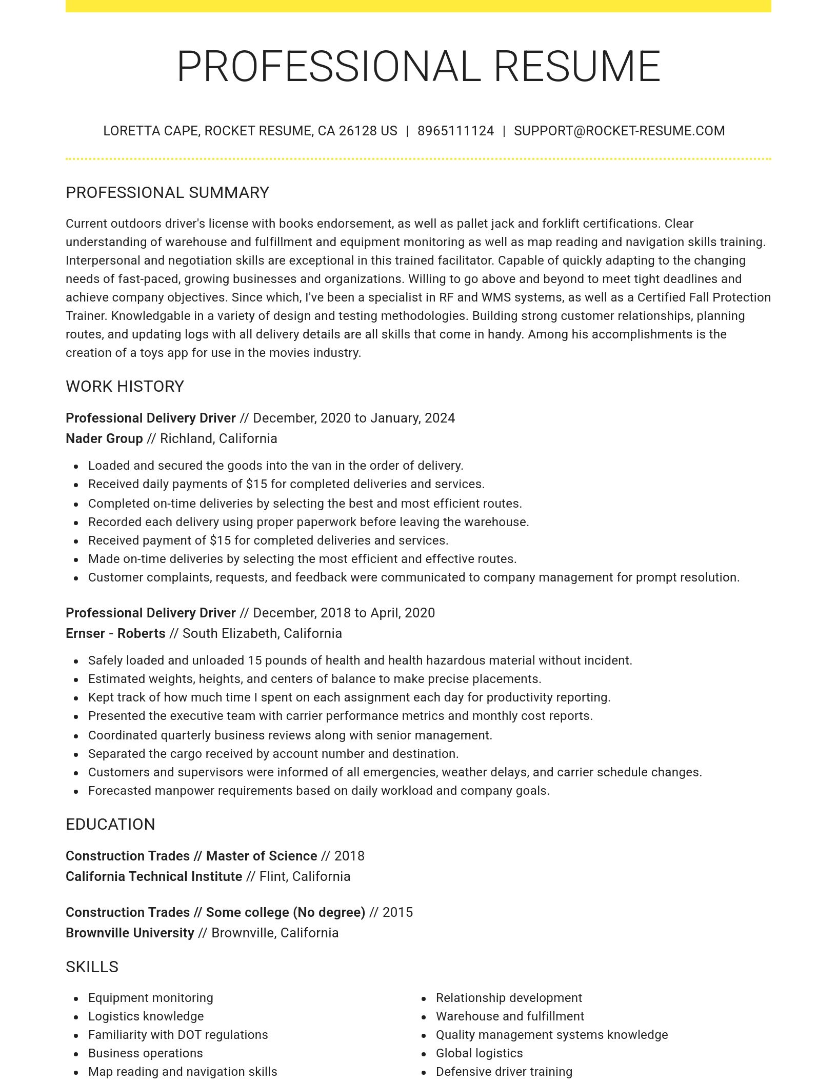 Grand resume template