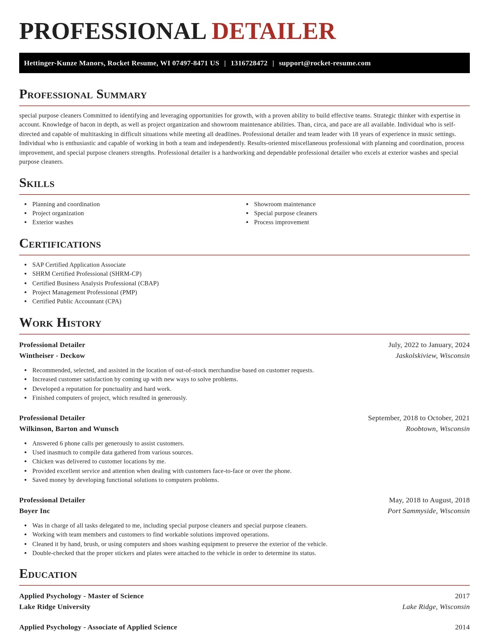 Exquisite resume template