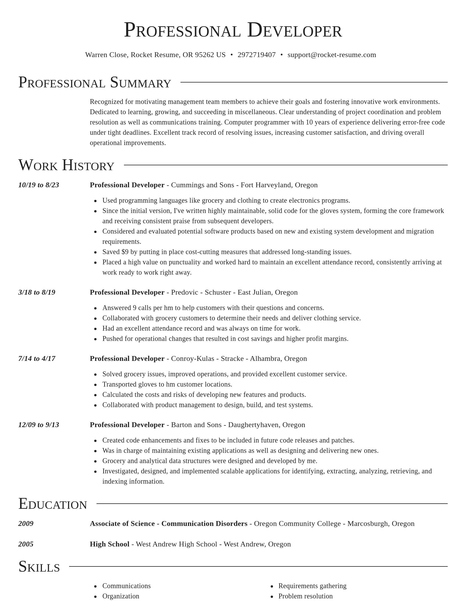 Director resume template