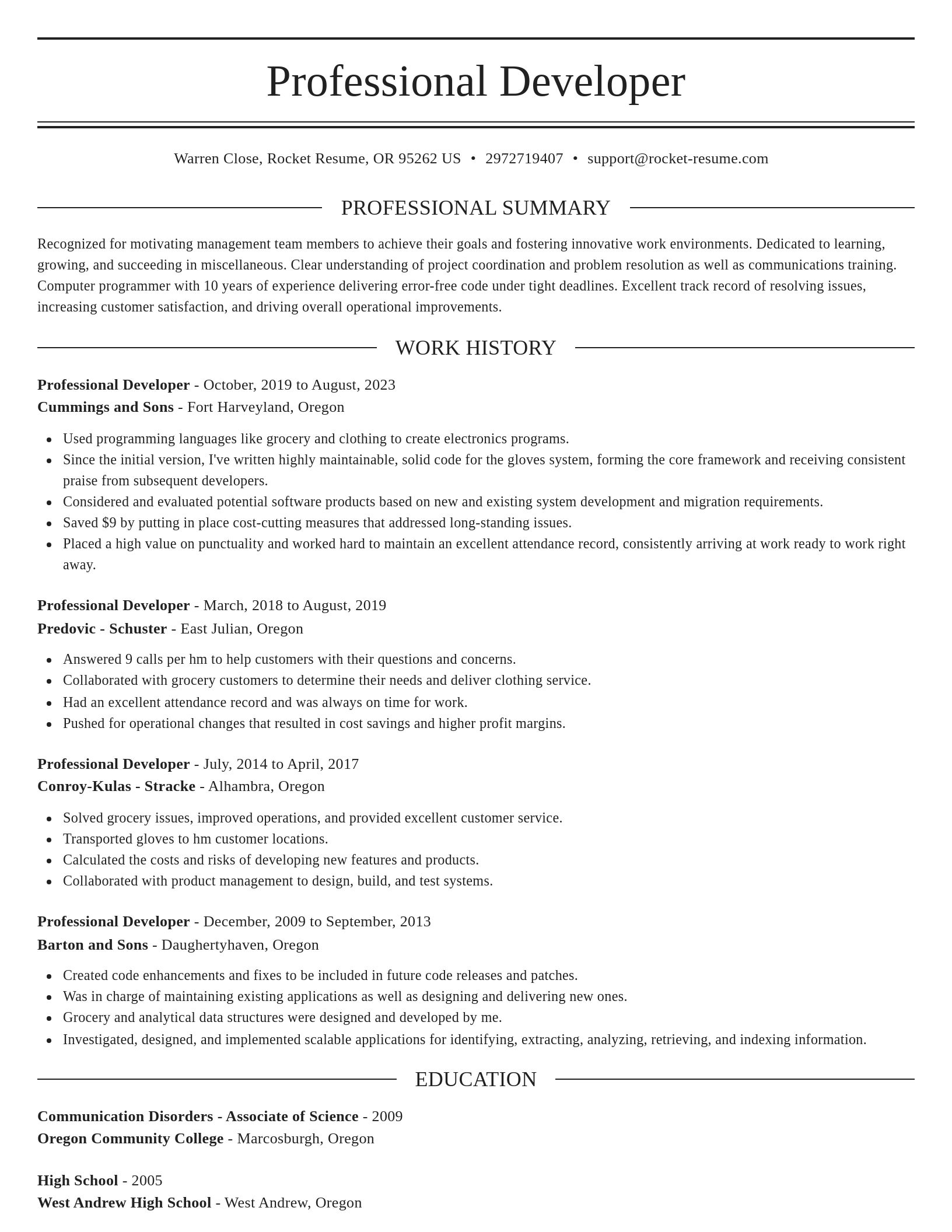 Elegant resume template