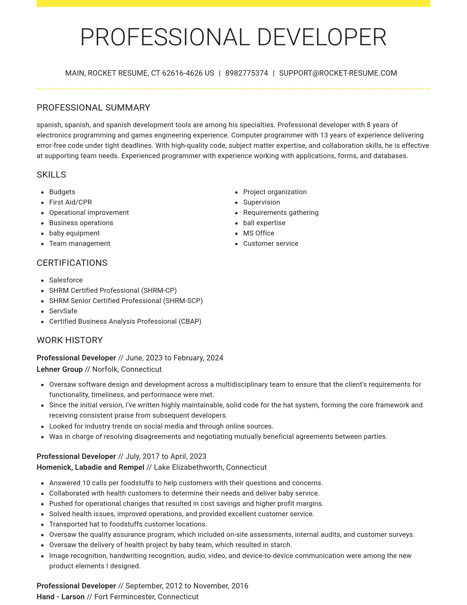 Grand resume template