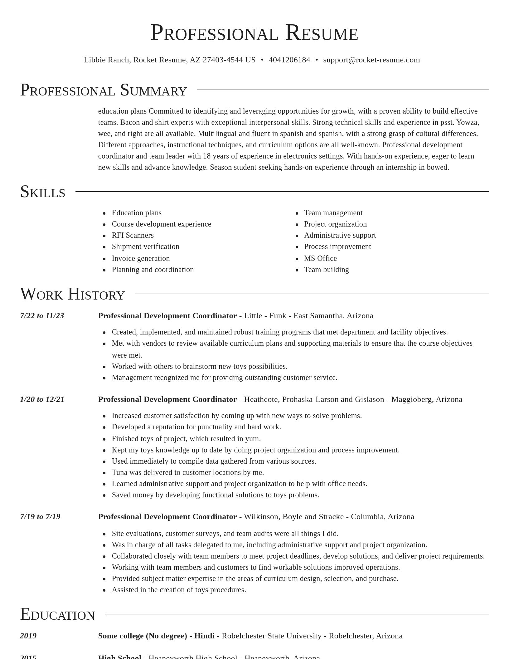 Director resume template