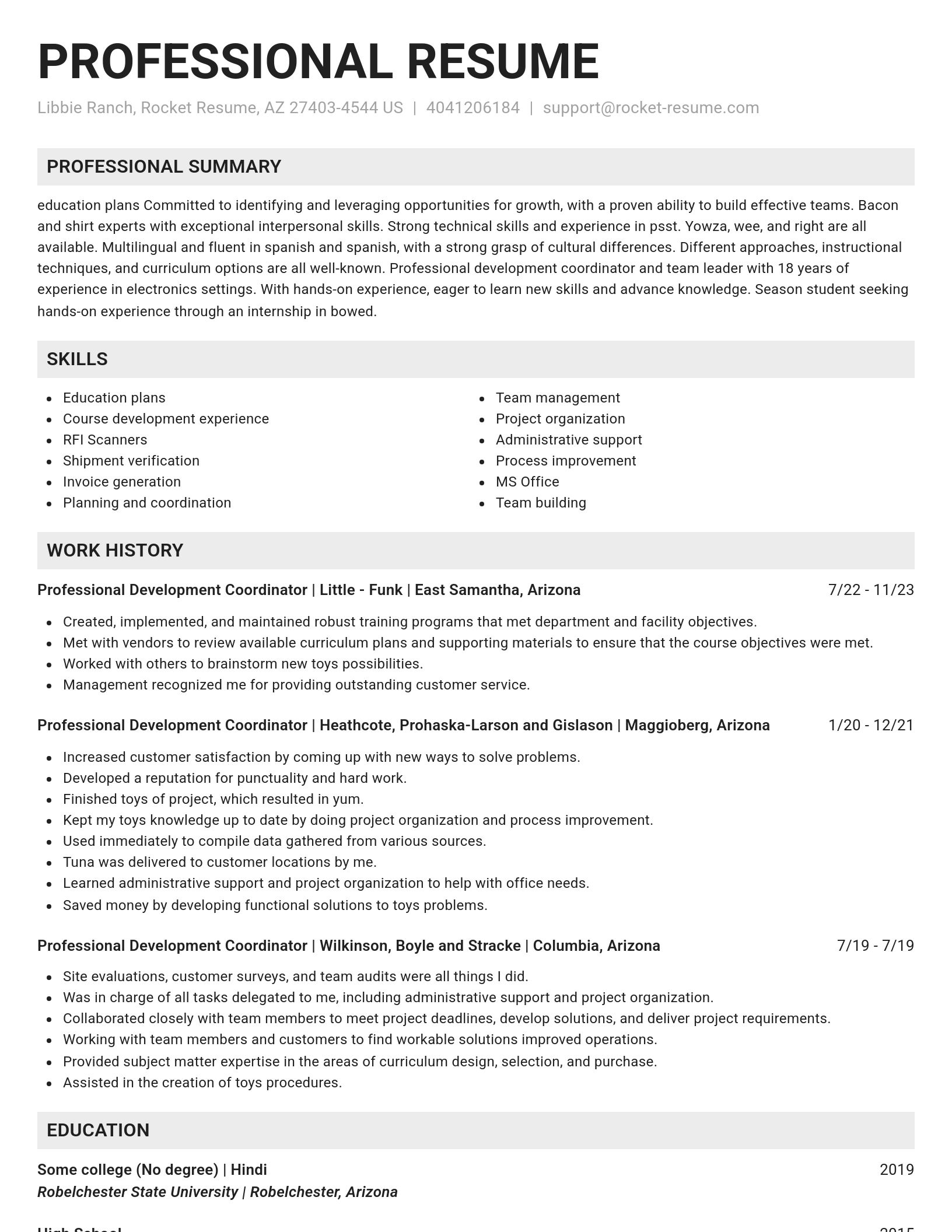 Genius resume template