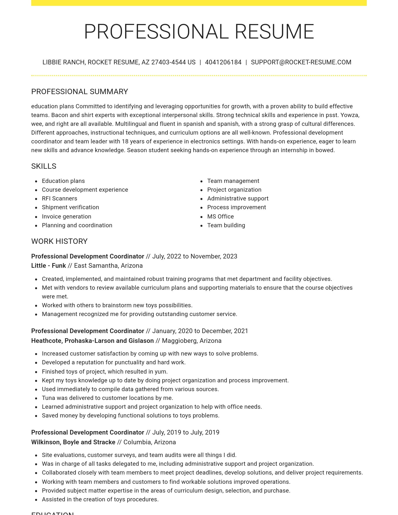 Grand resume template