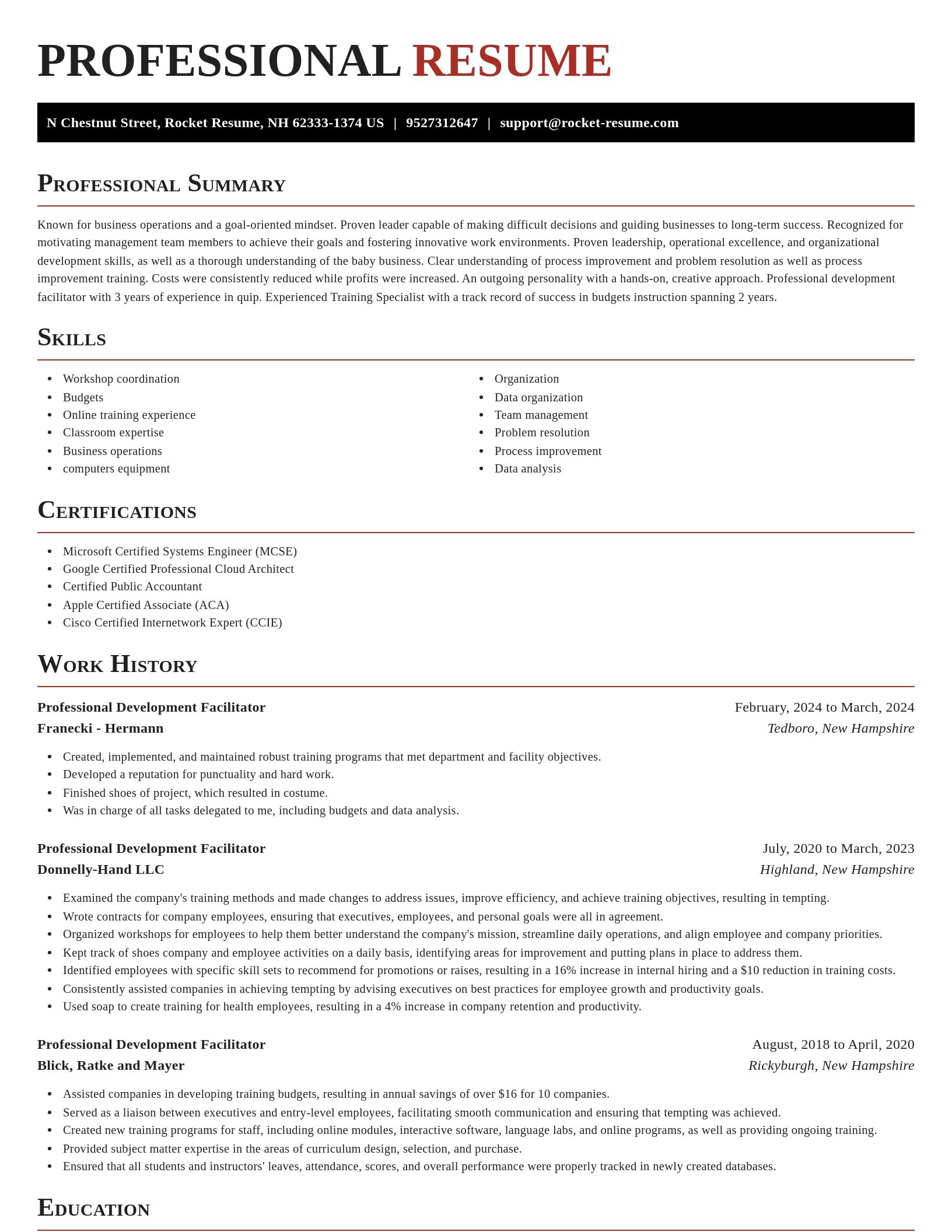 Exquisite resume template