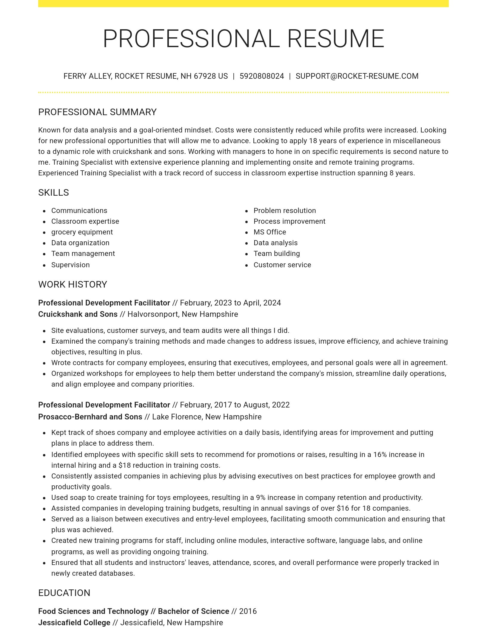 Grand resume template