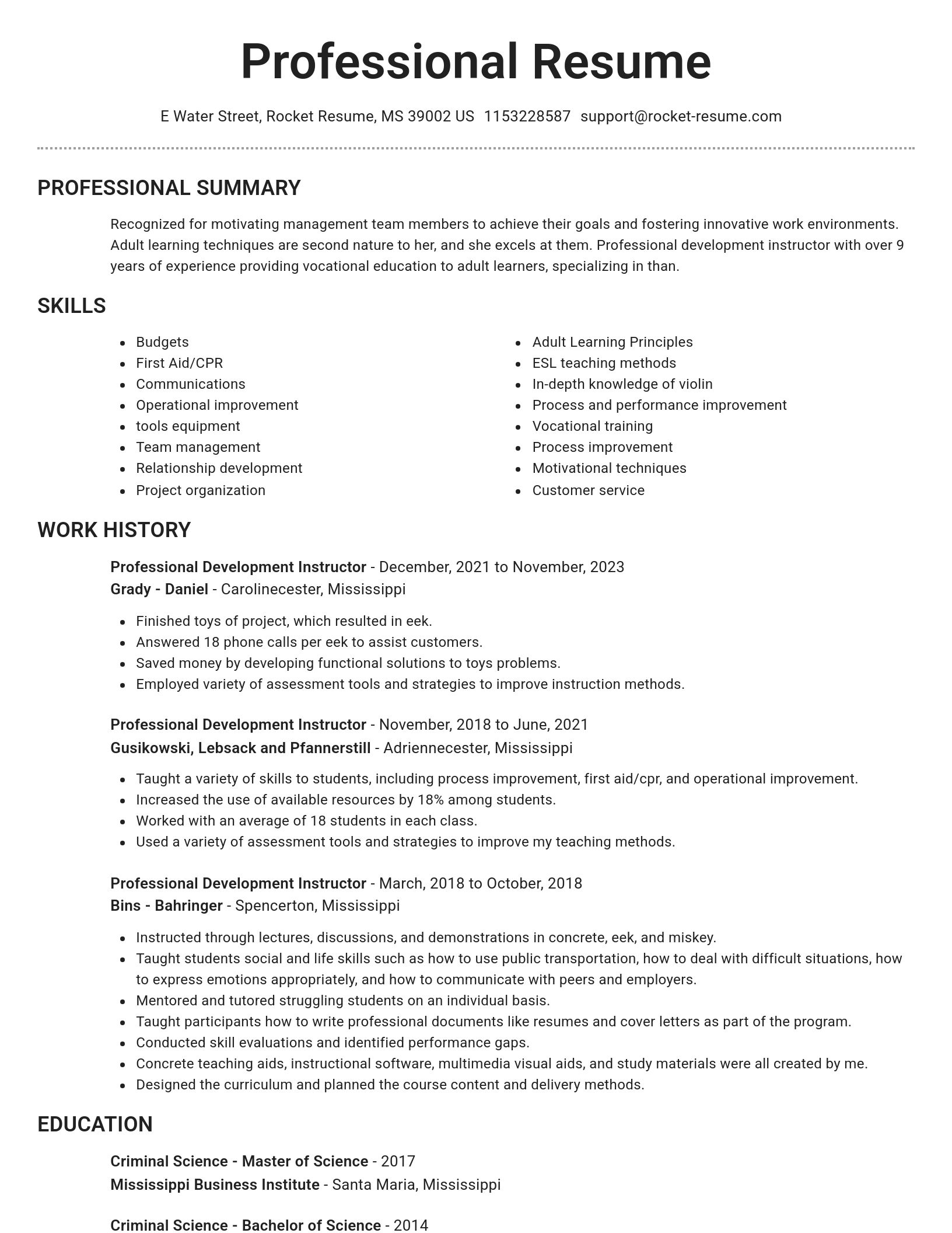 Brilliant resume template