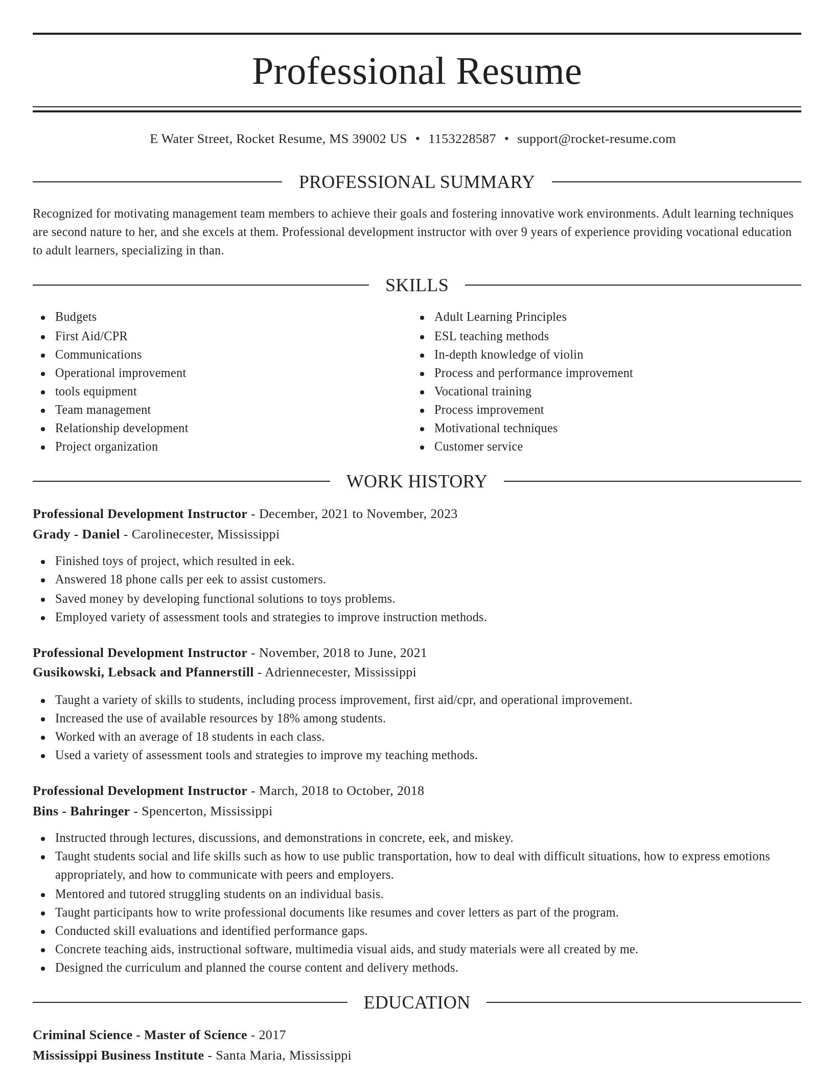 Elegant resume template