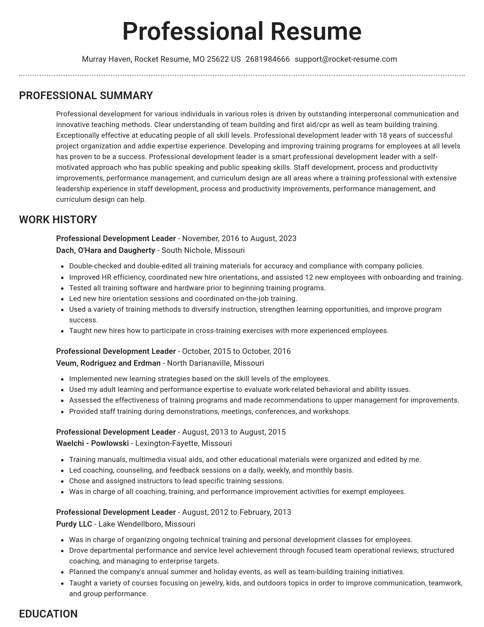 Brilliant resume template