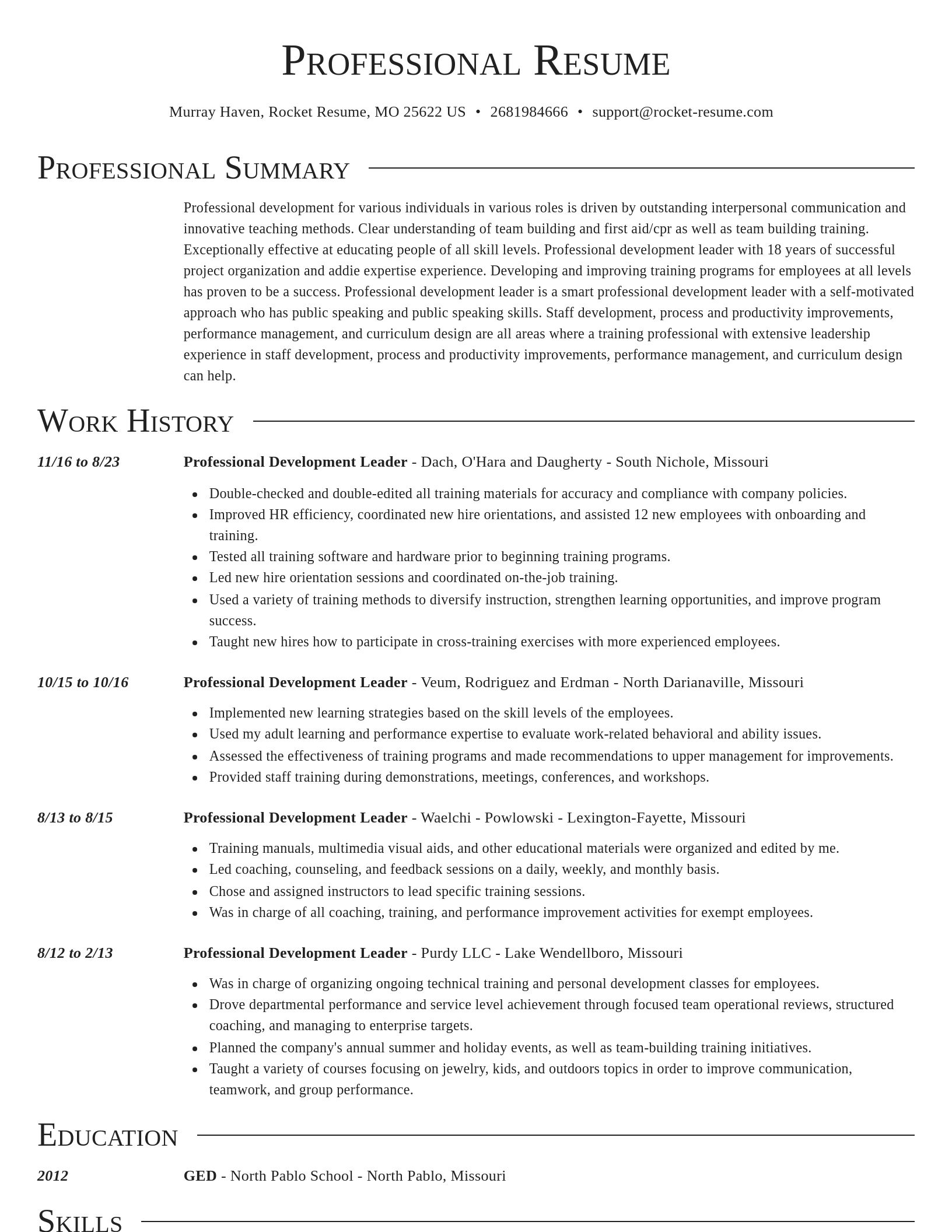 Director resume template