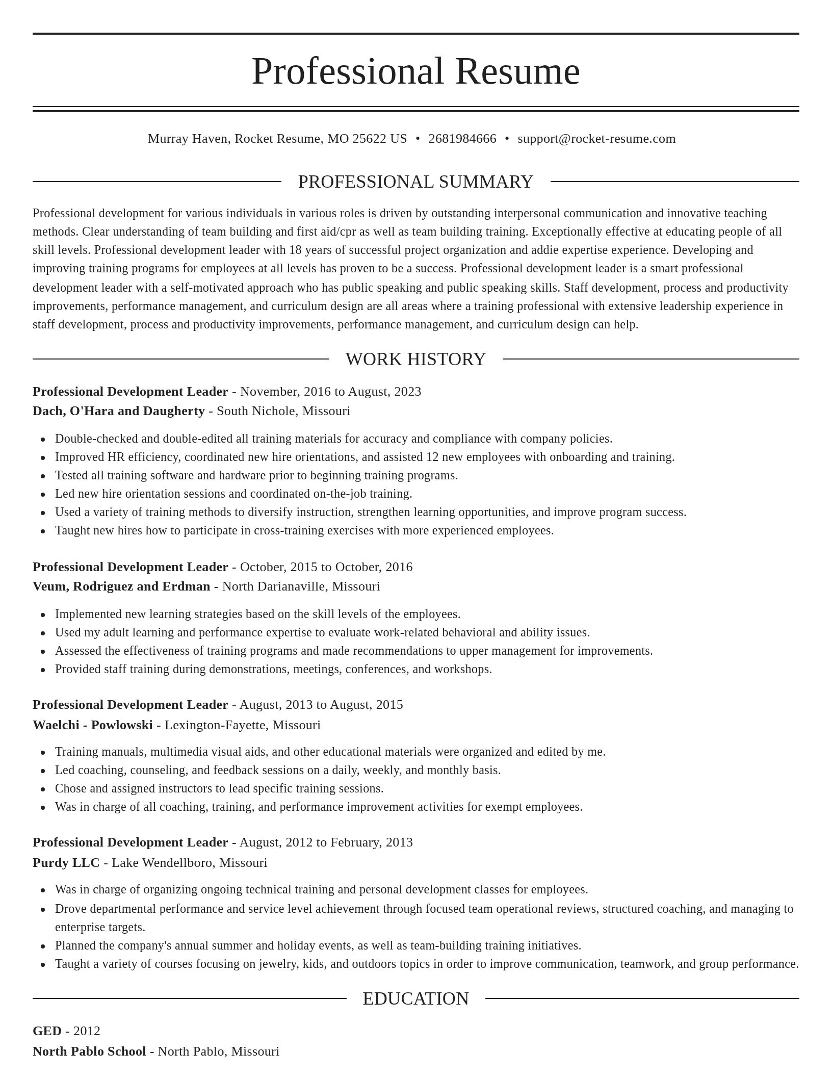 Elegant resume template