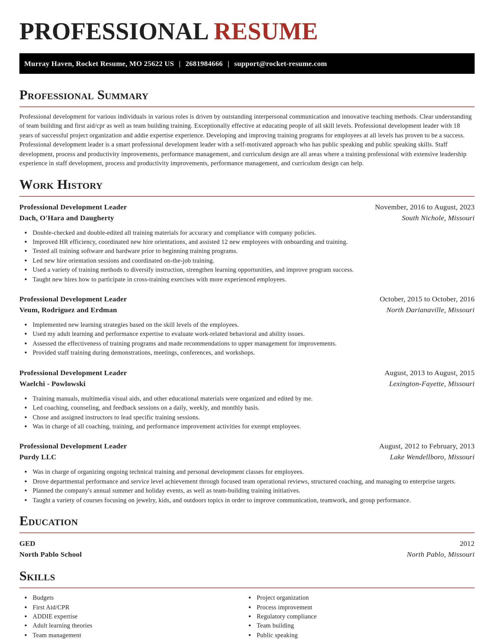 Exquisite resume template
