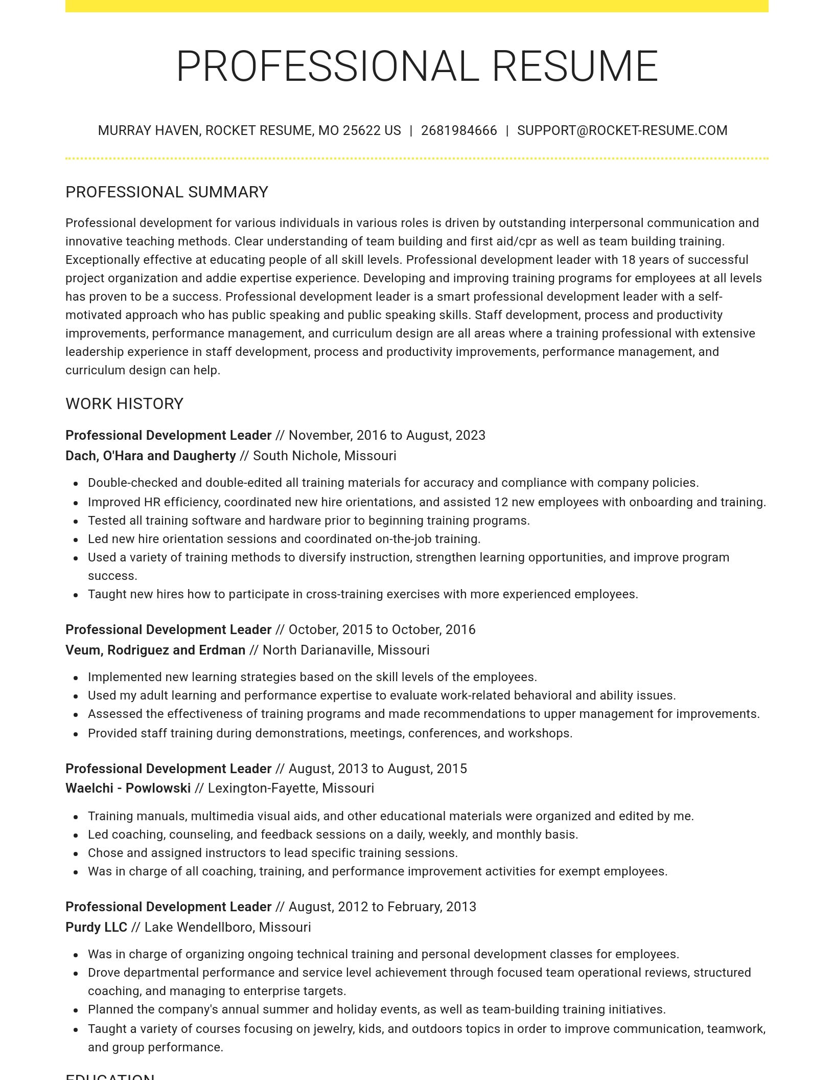 Grand resume template