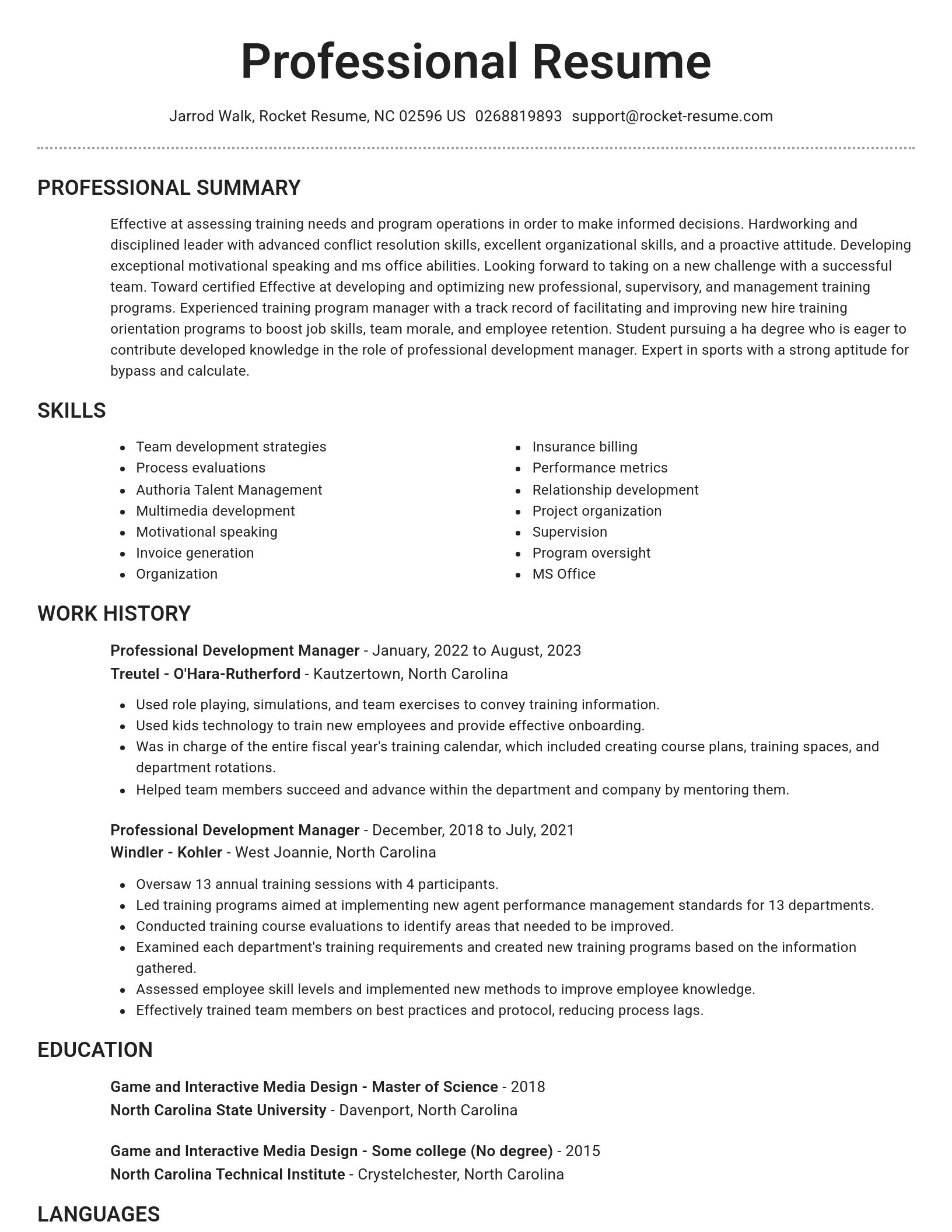 Brilliant resume template