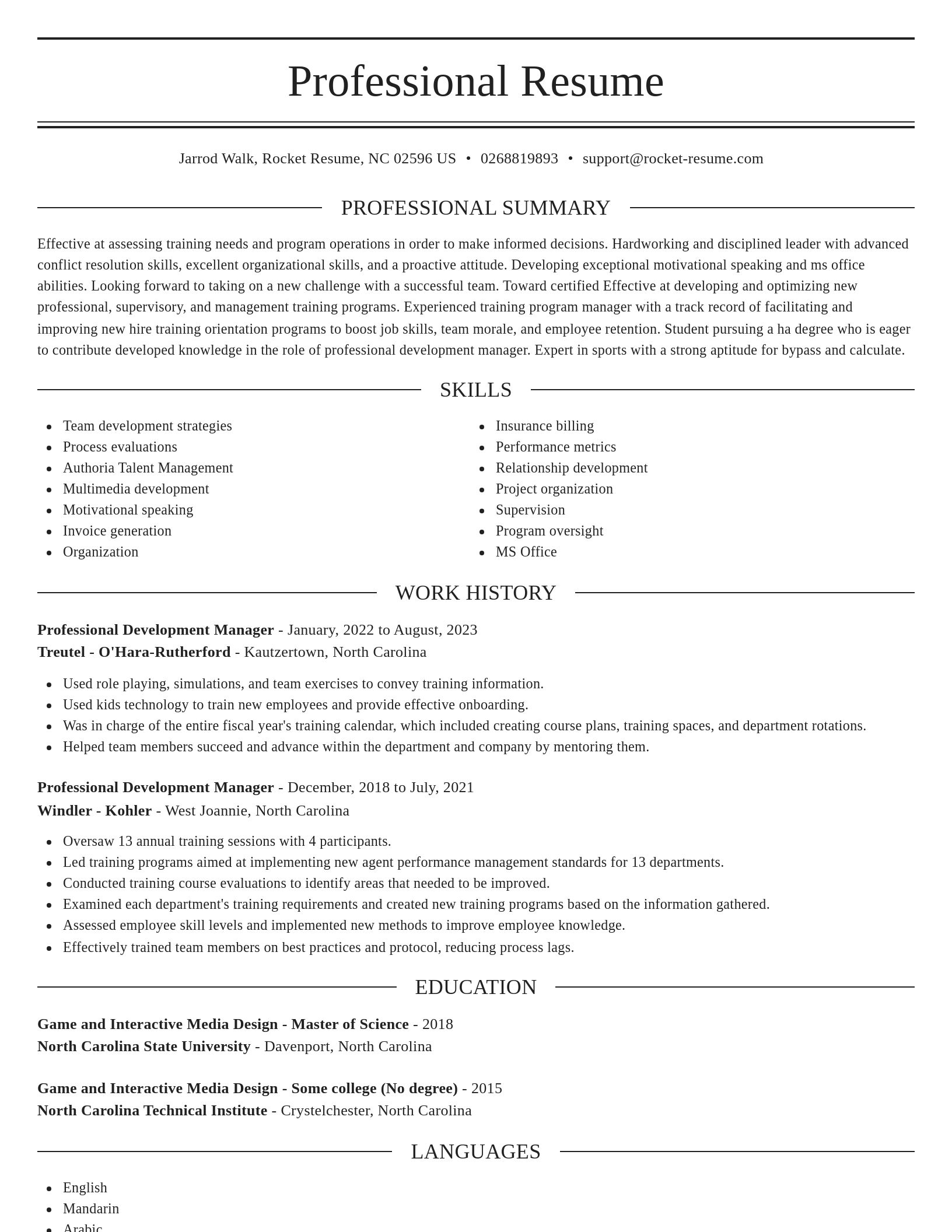 Elegant resume template