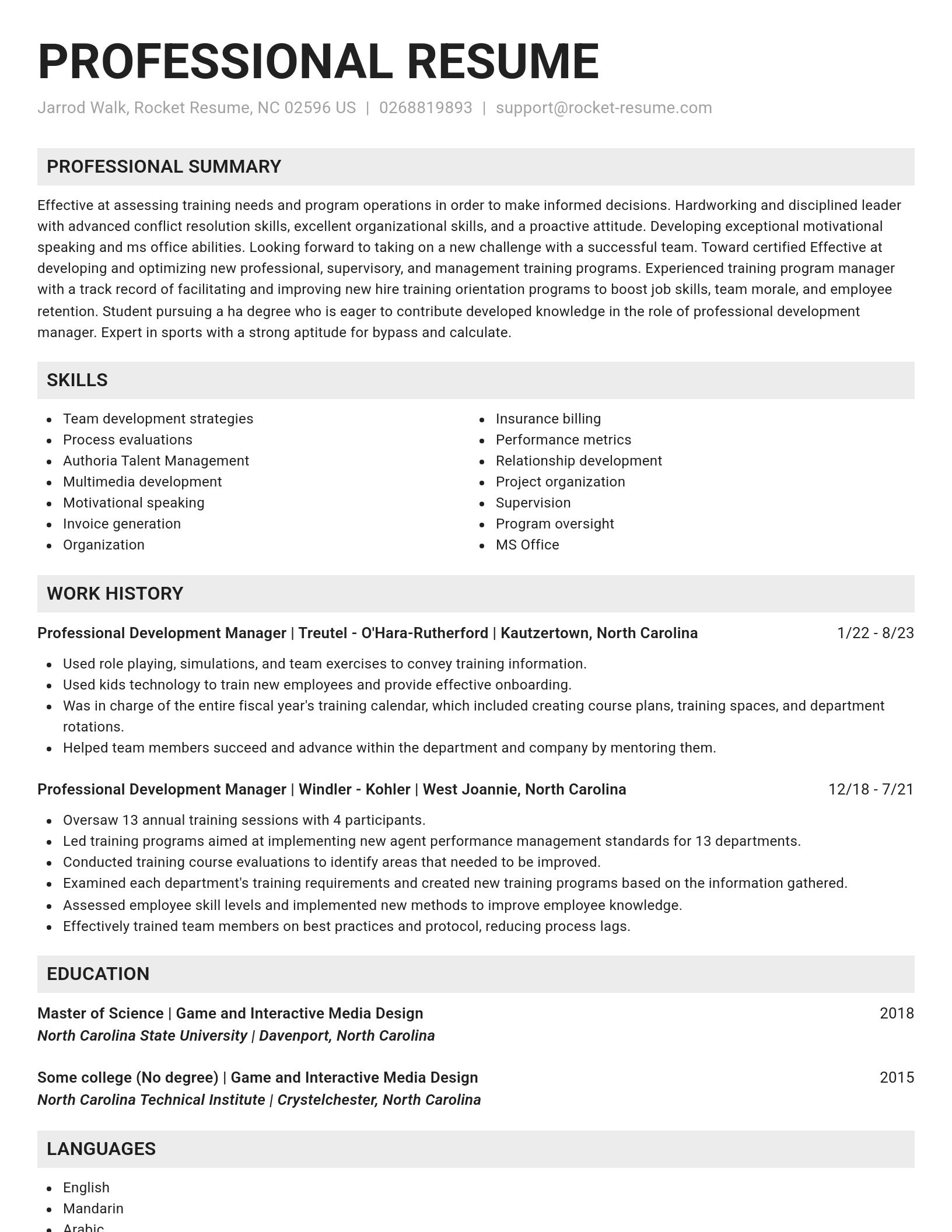Genius resume template