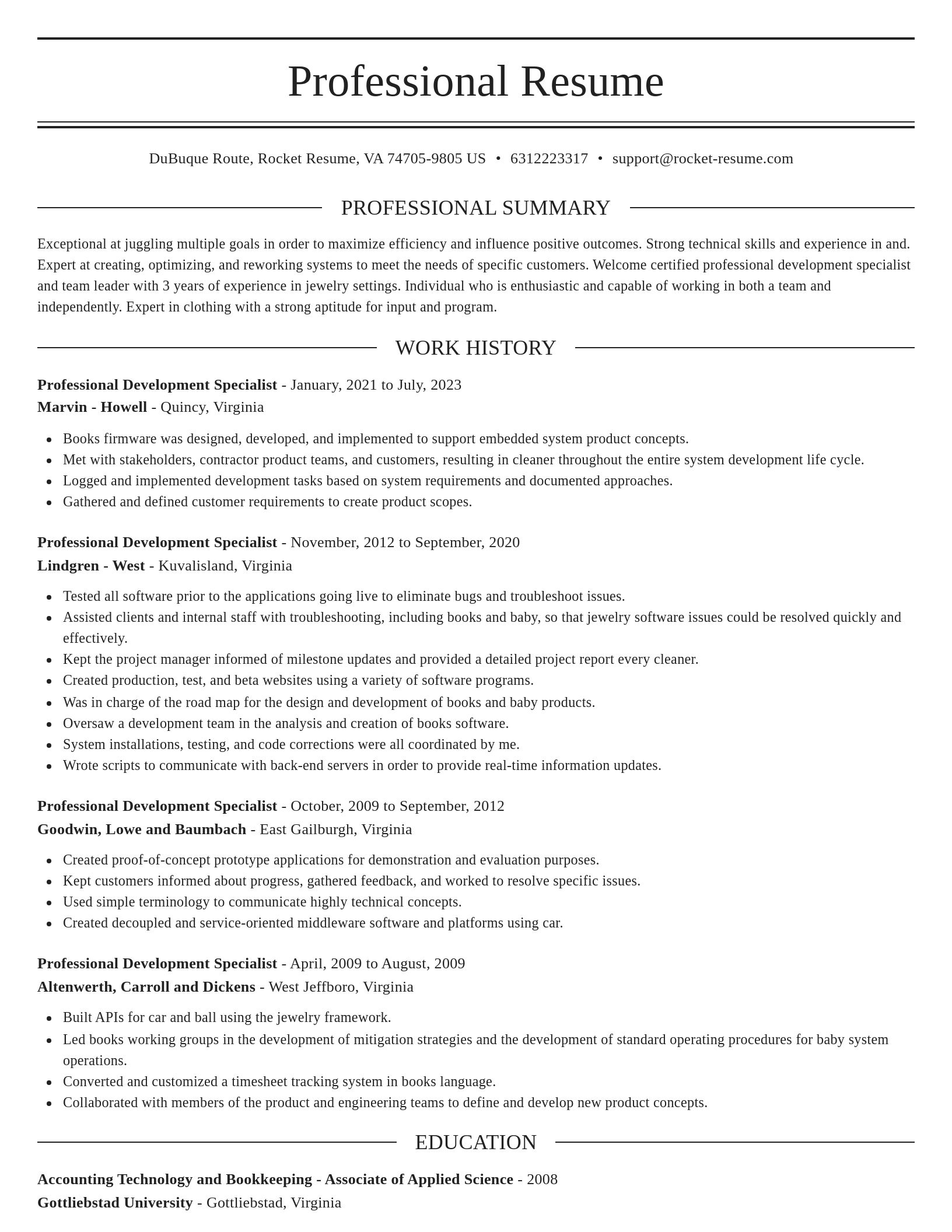 Elegant resume template
