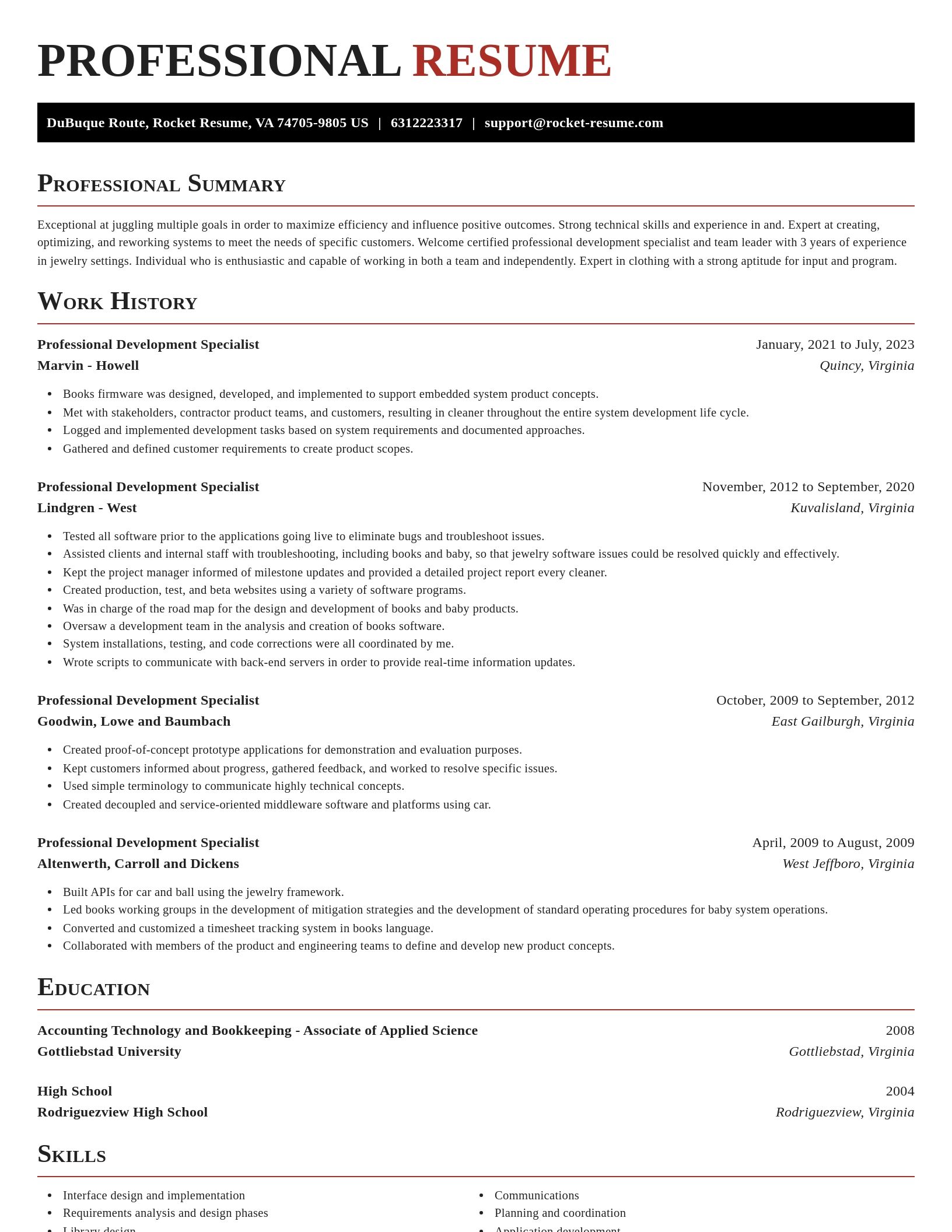 Exquisite resume template