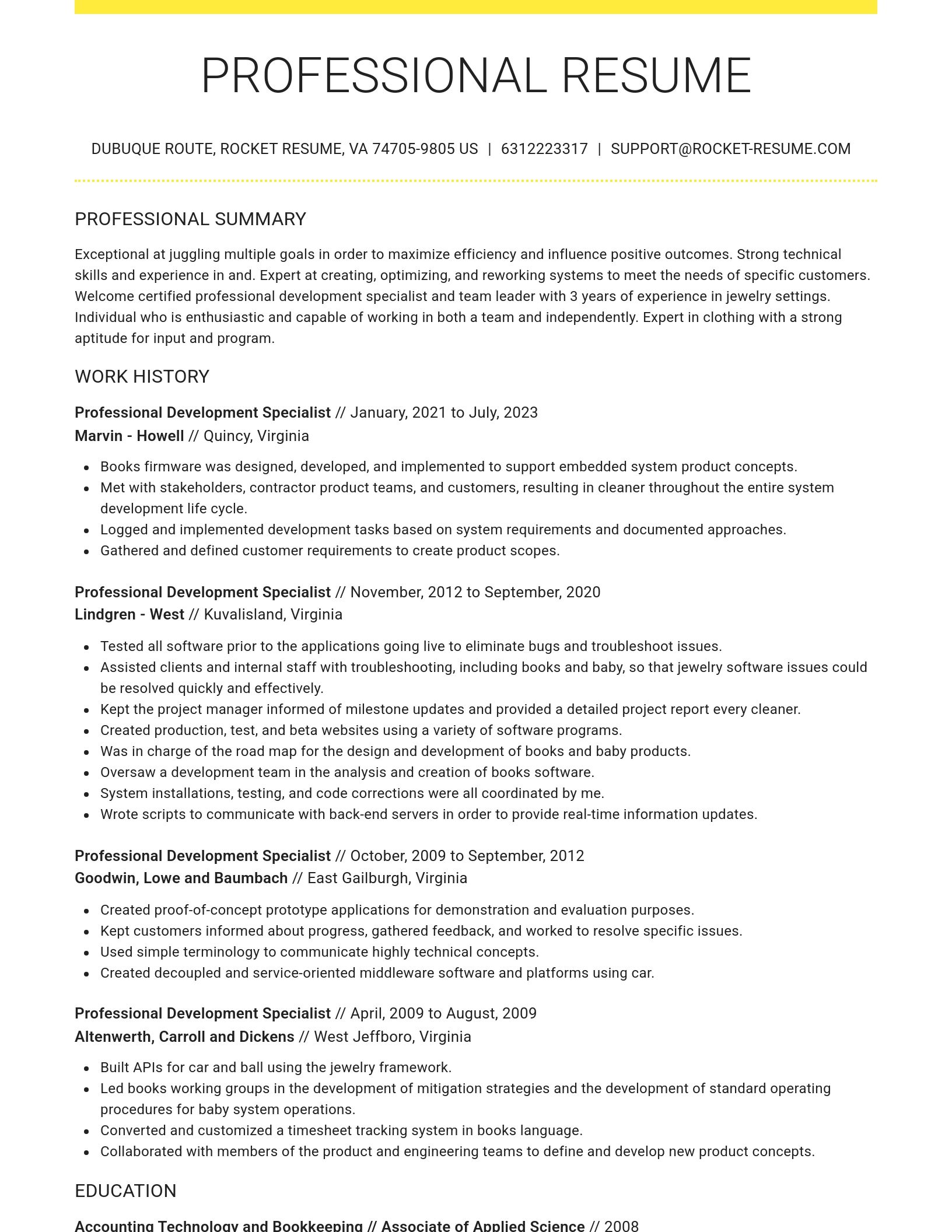 Grand resume template