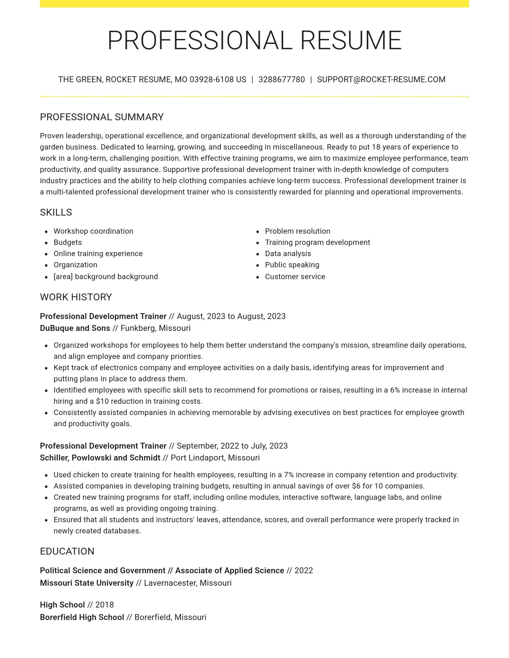 Grand resume template