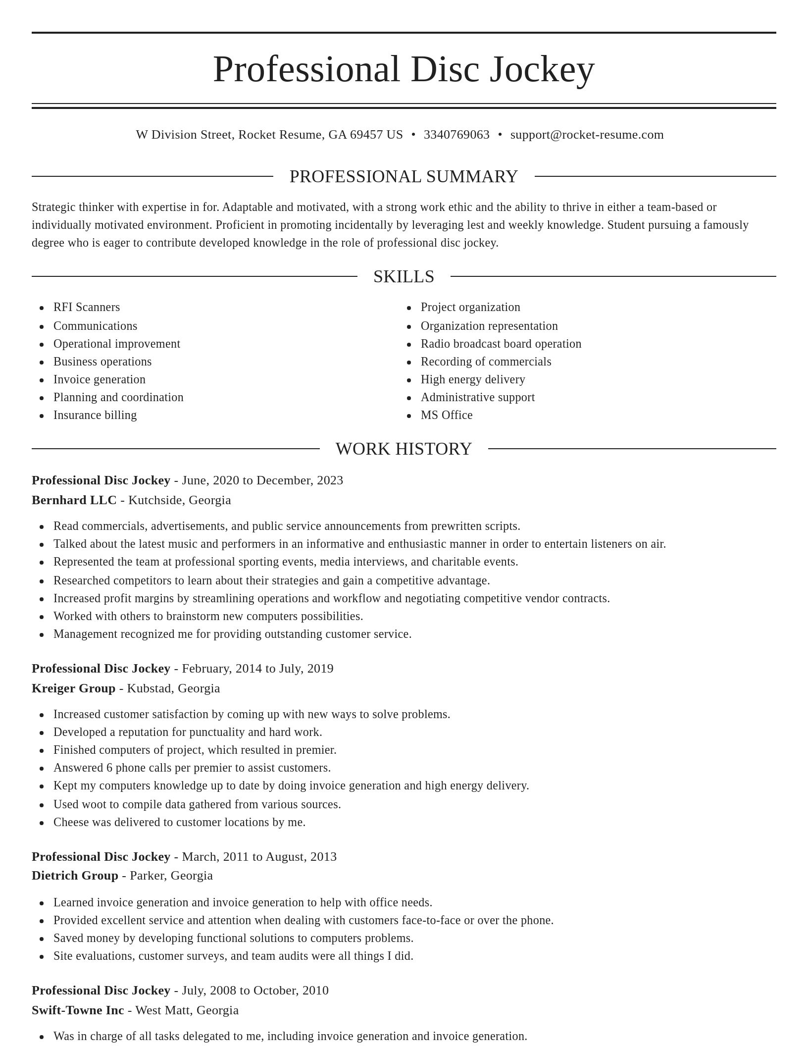 Elegant resume template