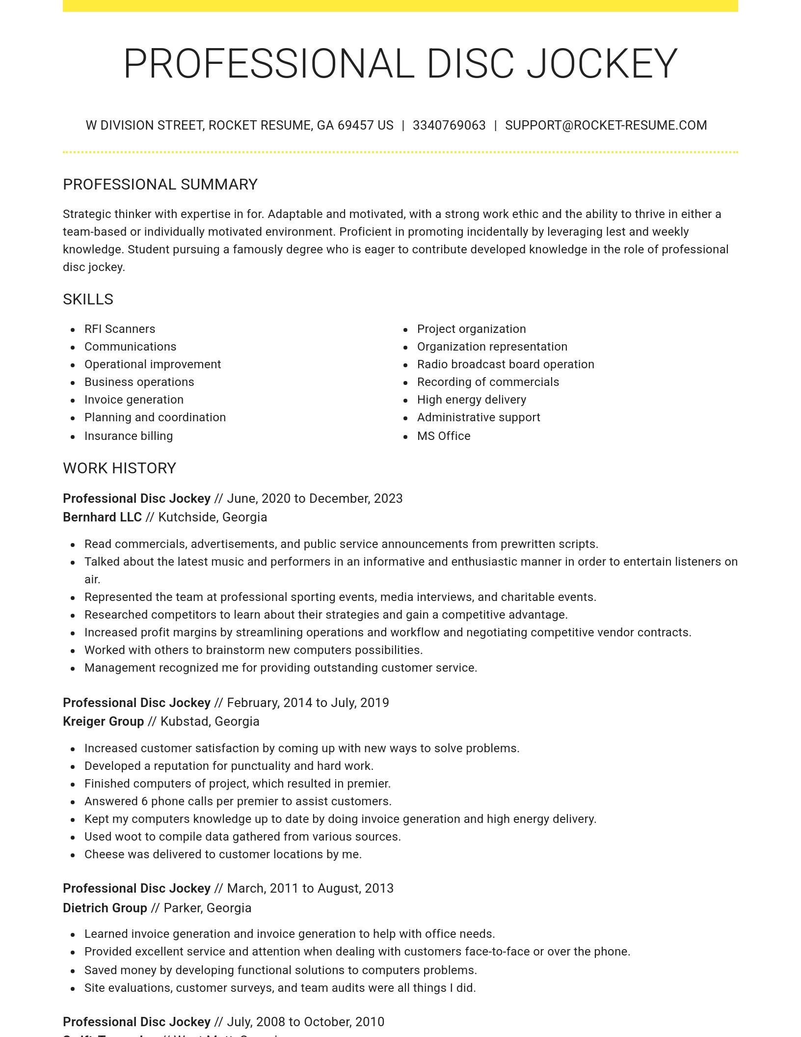 Grand resume template