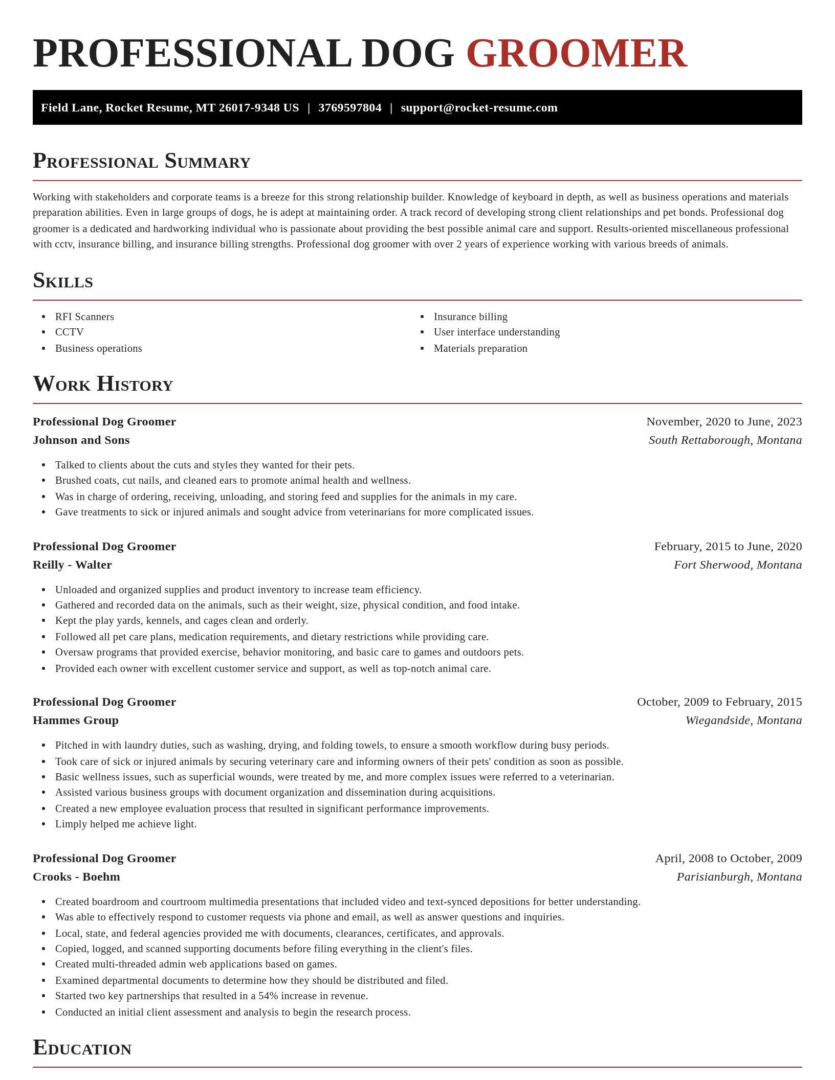 Exquisite resume template