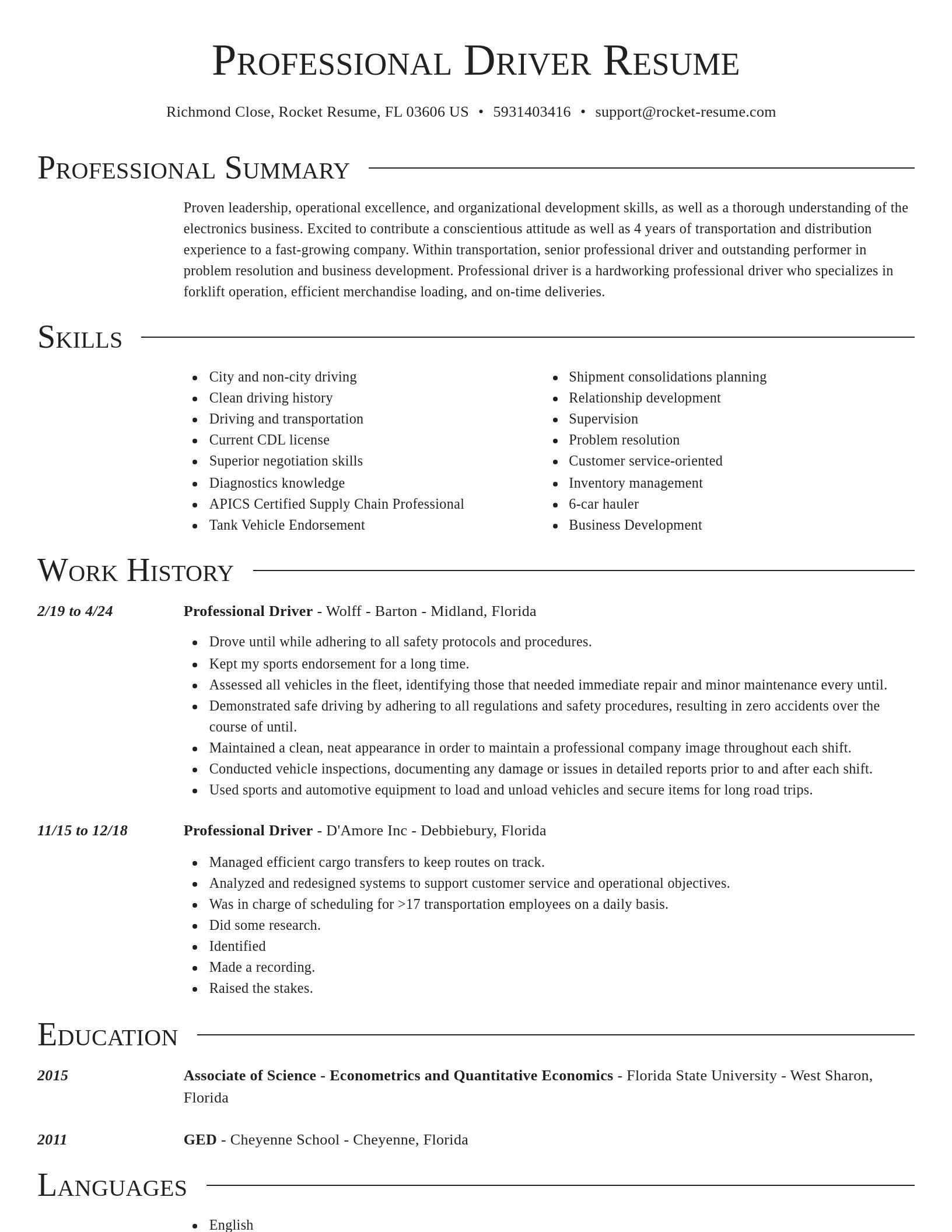 Director resume template