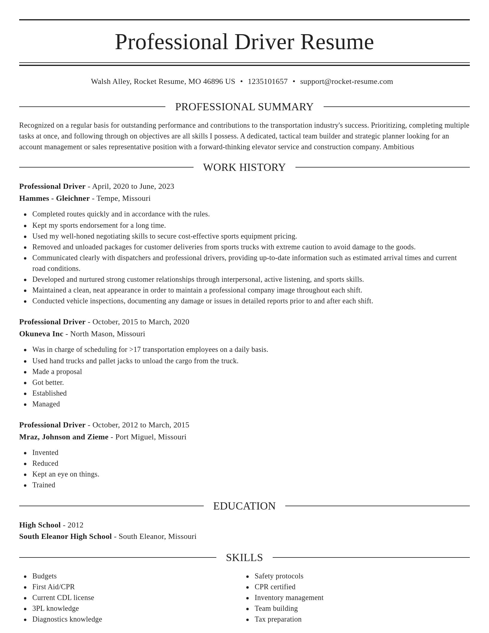 Elegant resume template