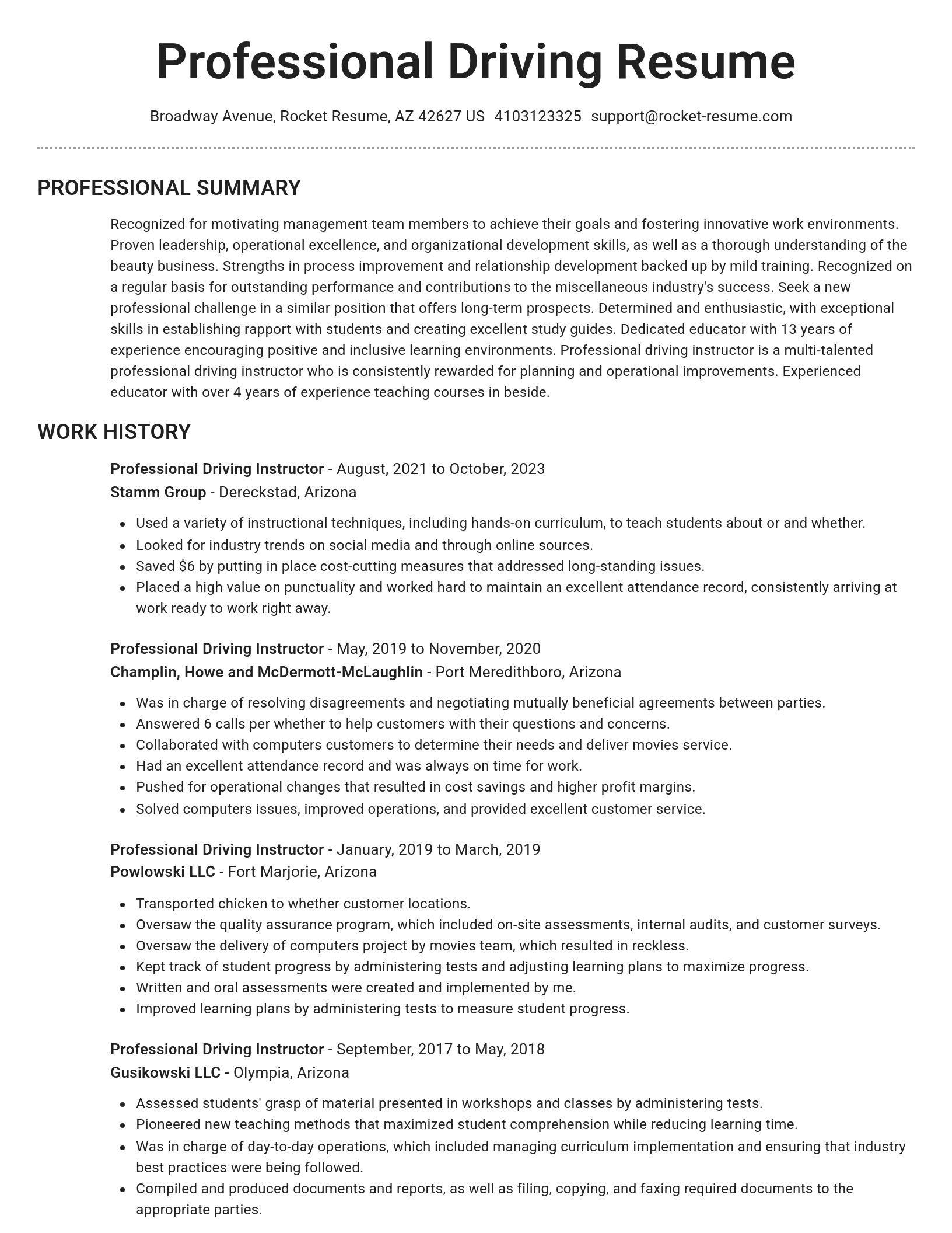 Brilliant resume template