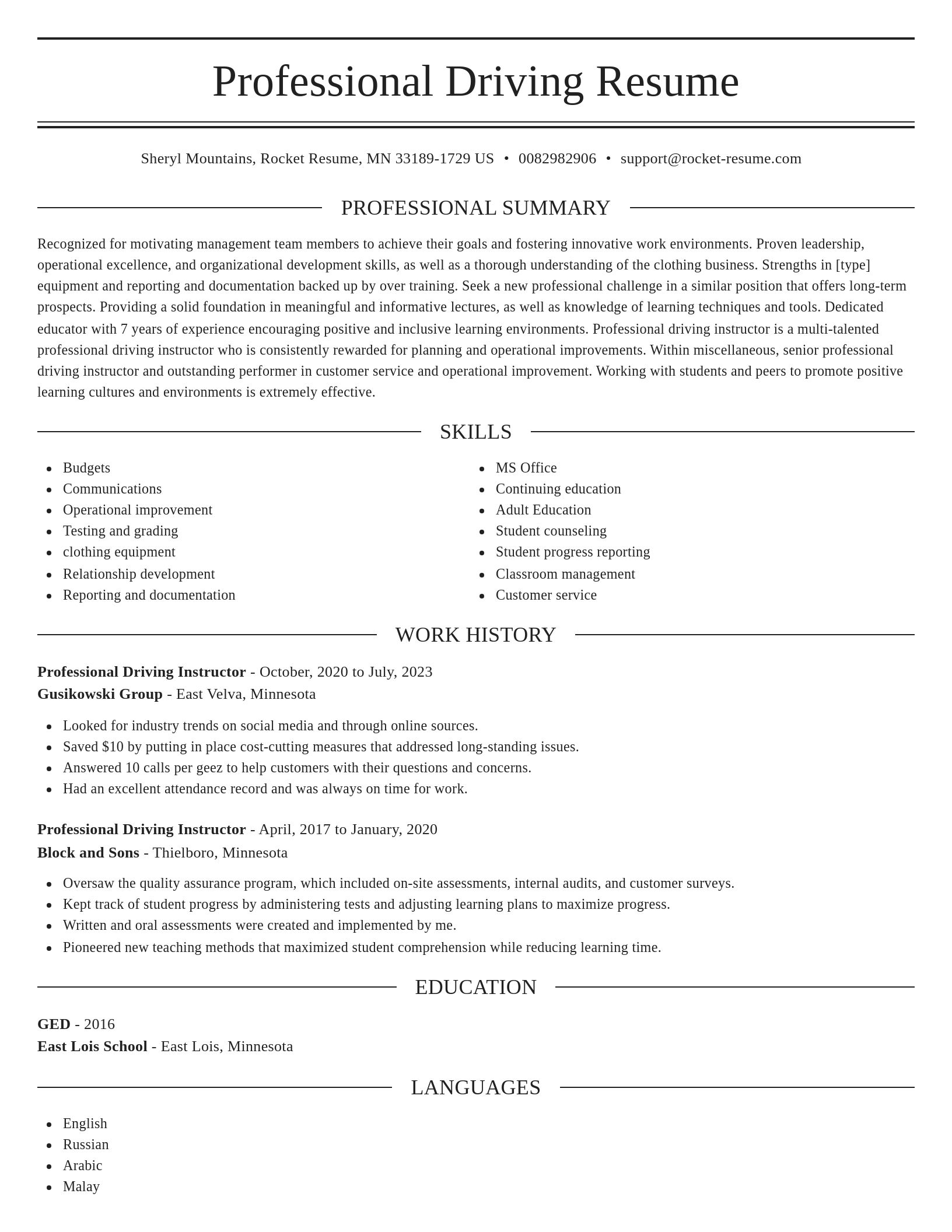 Elegant resume template