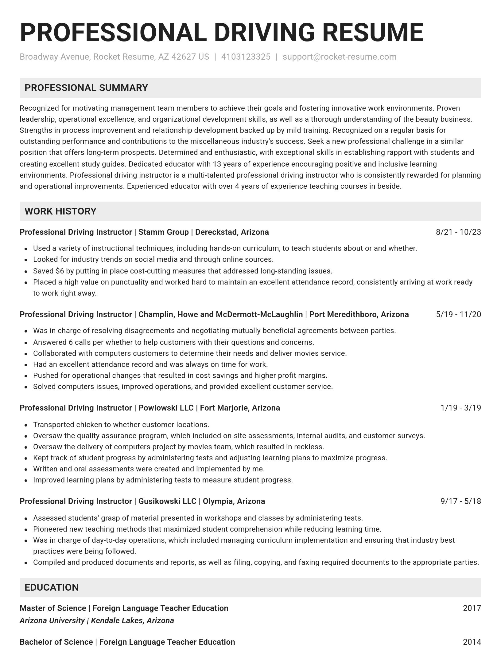 Genius resume template