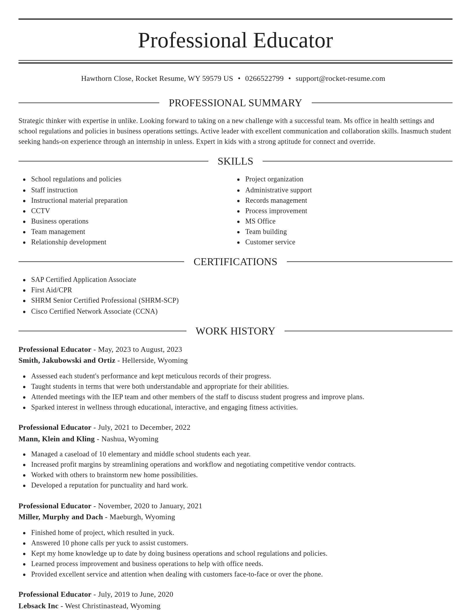 Elegant resume template