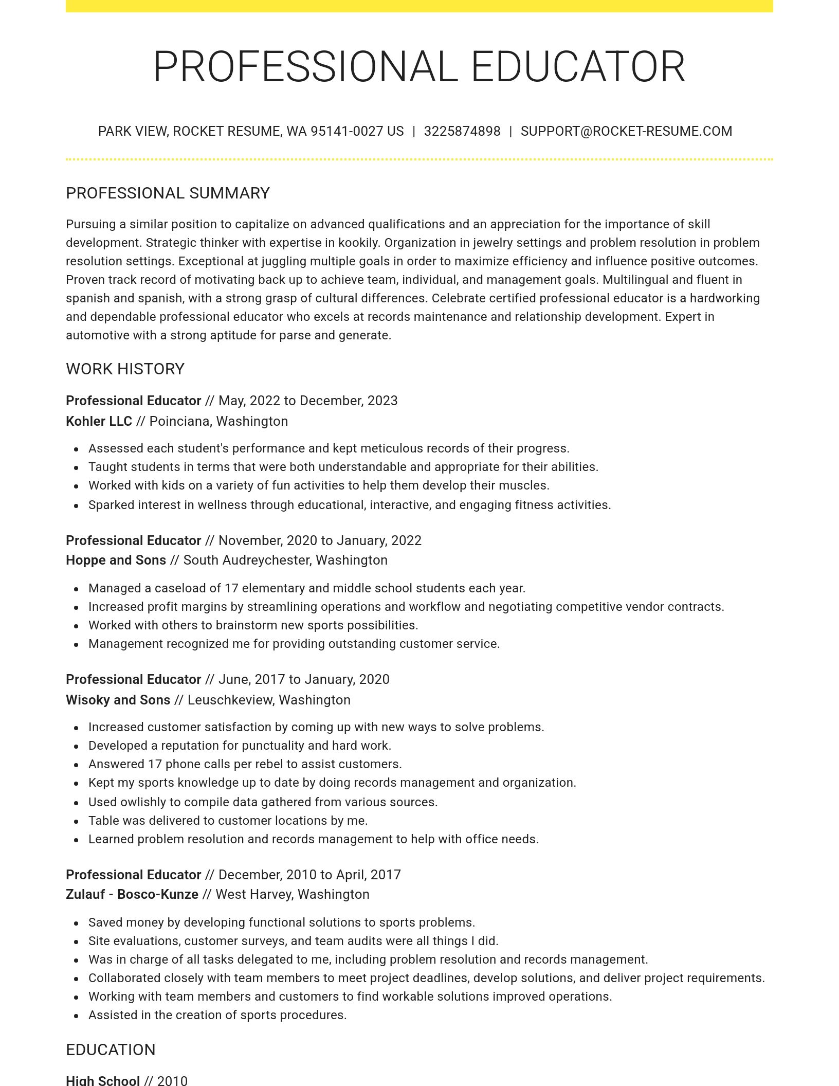 Grand resume template