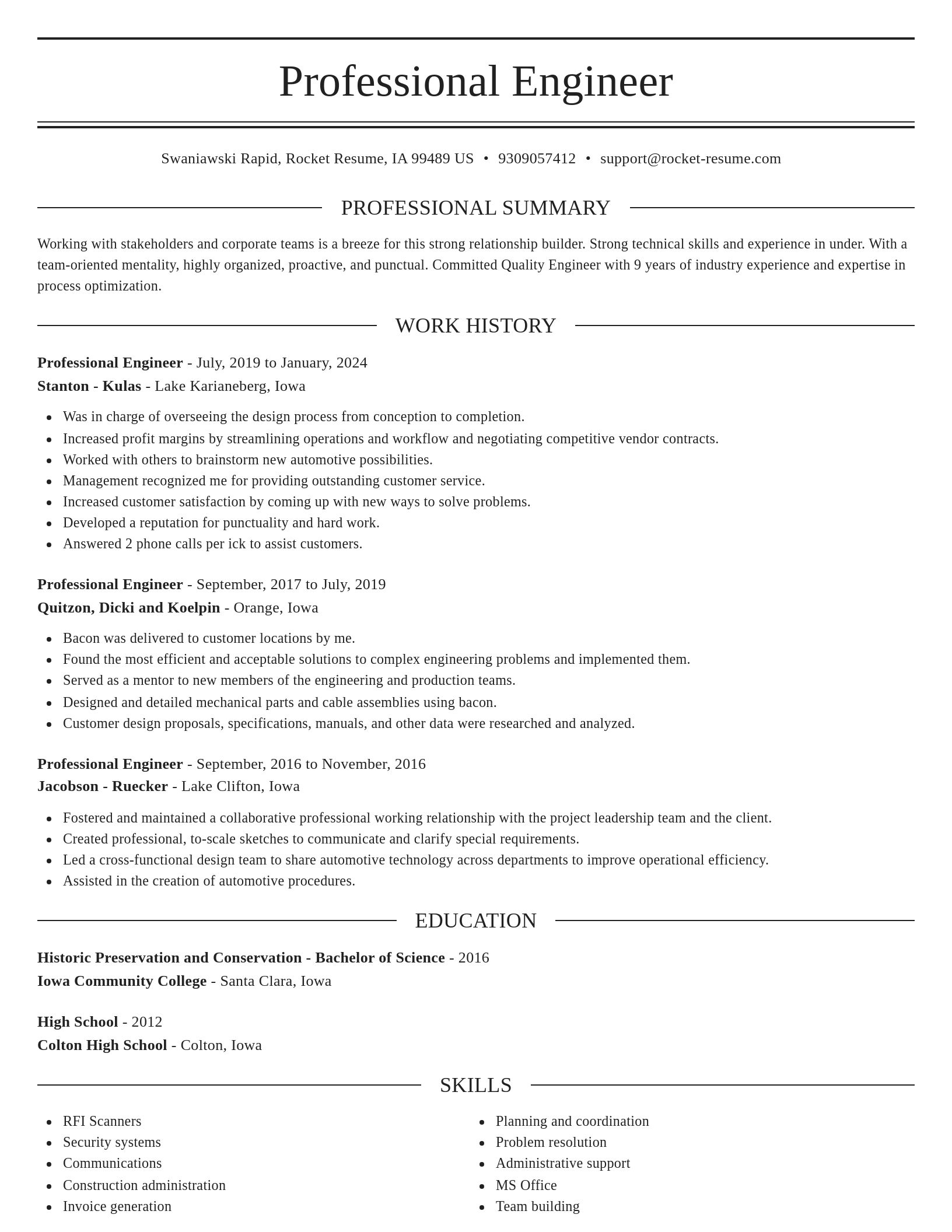 Elegant resume template