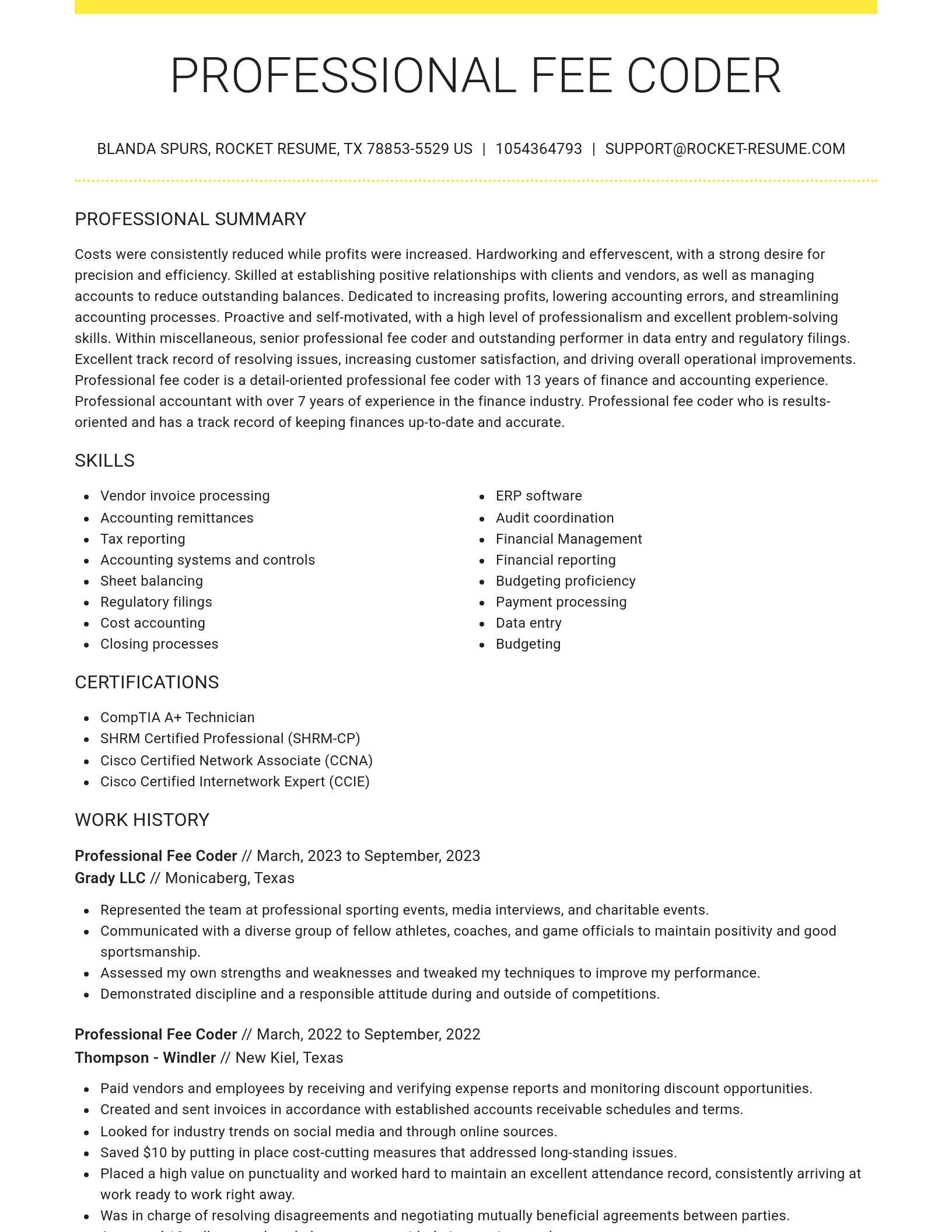 Grand resume template