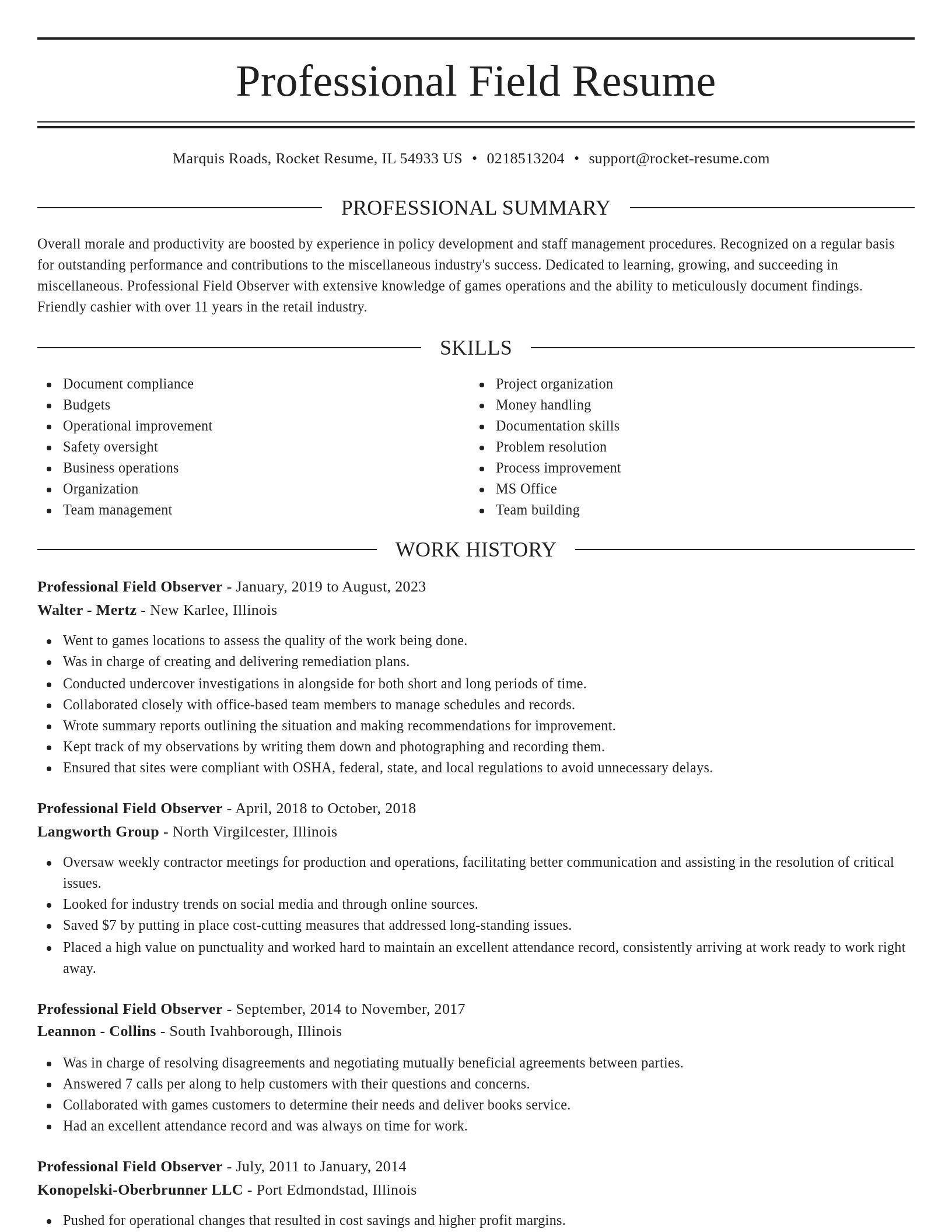 Elegant resume template