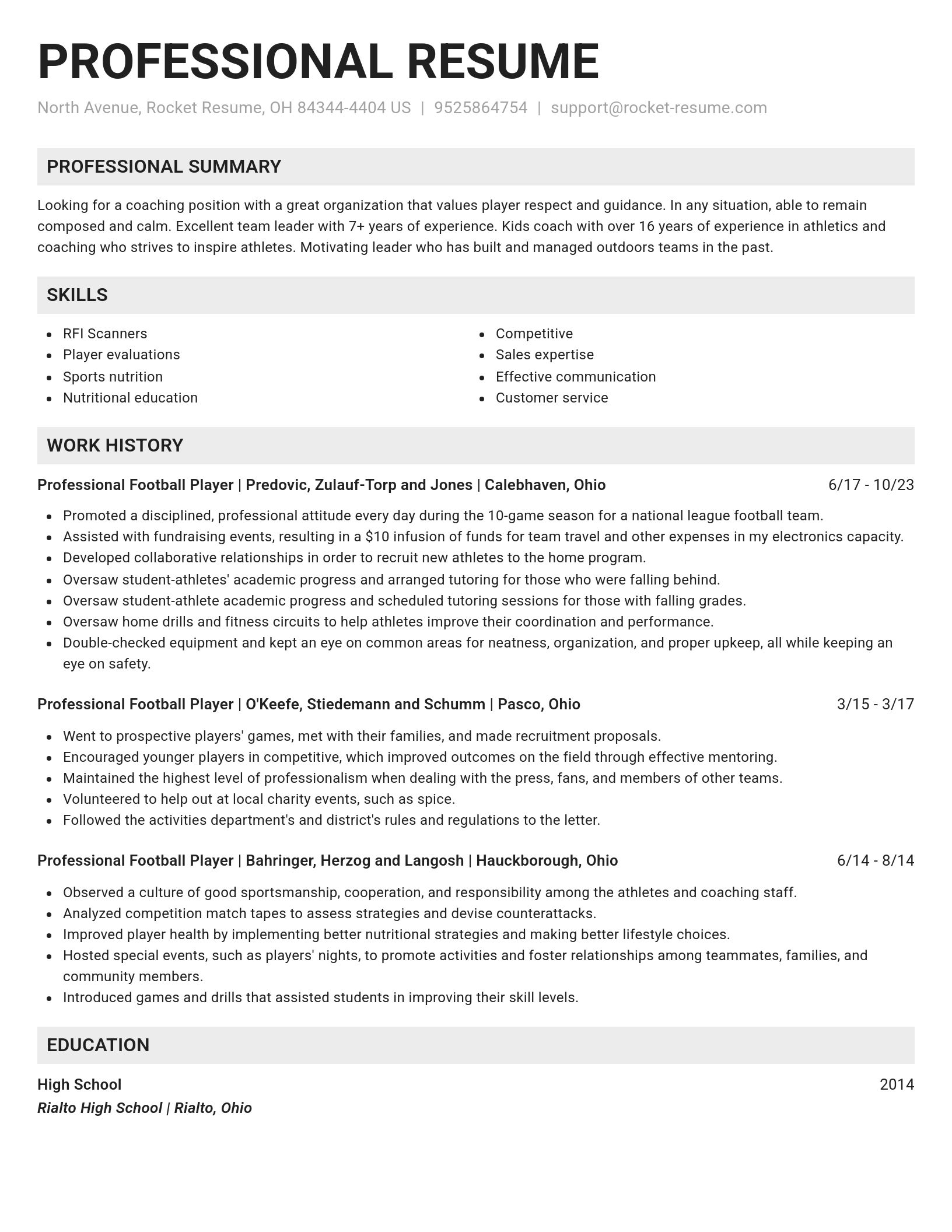 Genius resume template