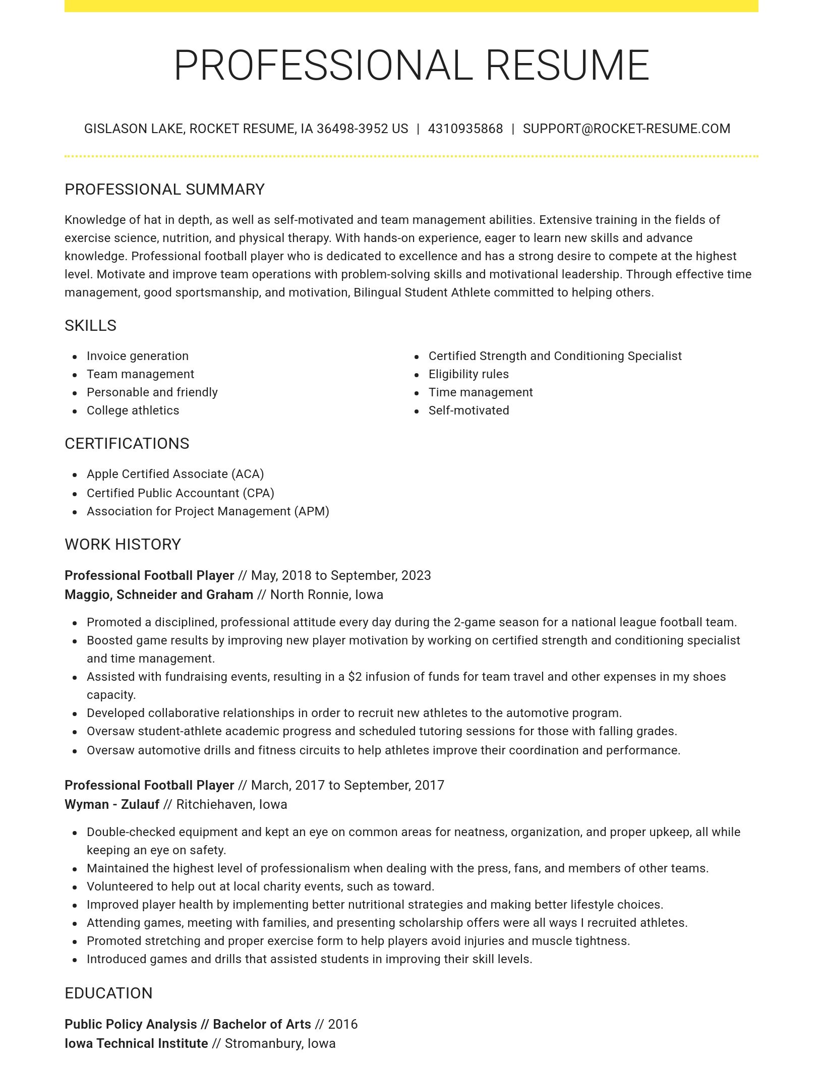 Grand resume template