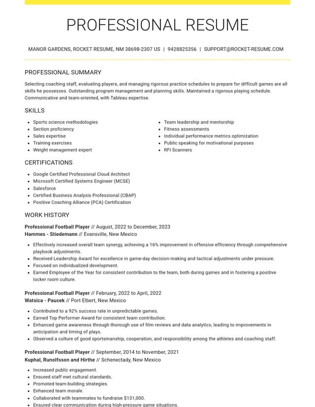 Grand resume template