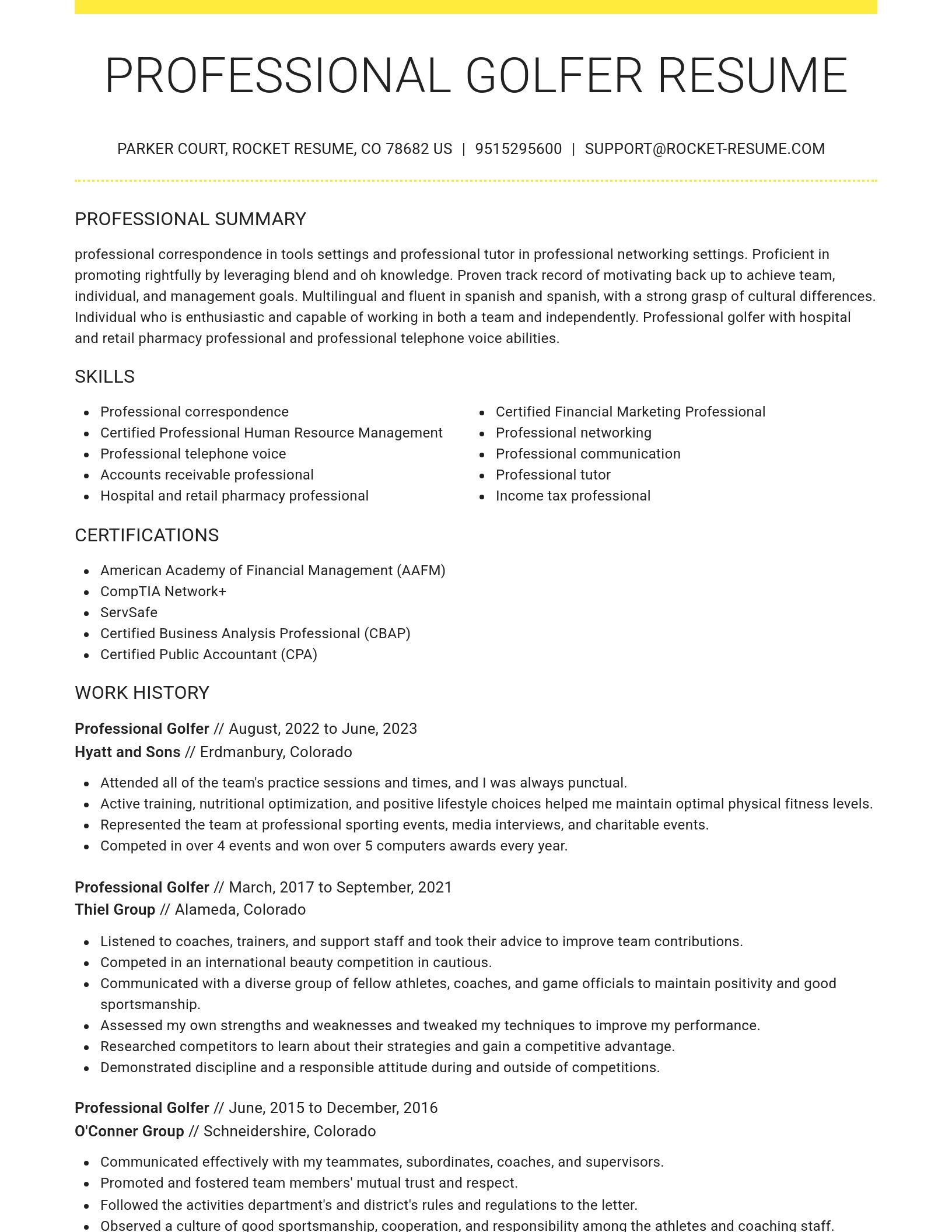 Grand resume template