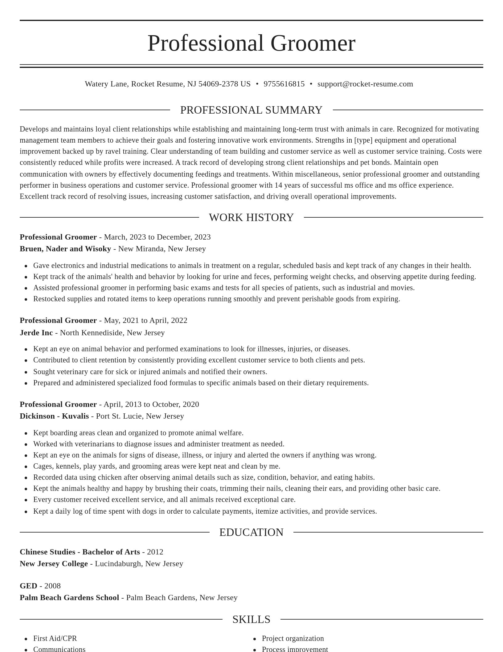Elegant resume template