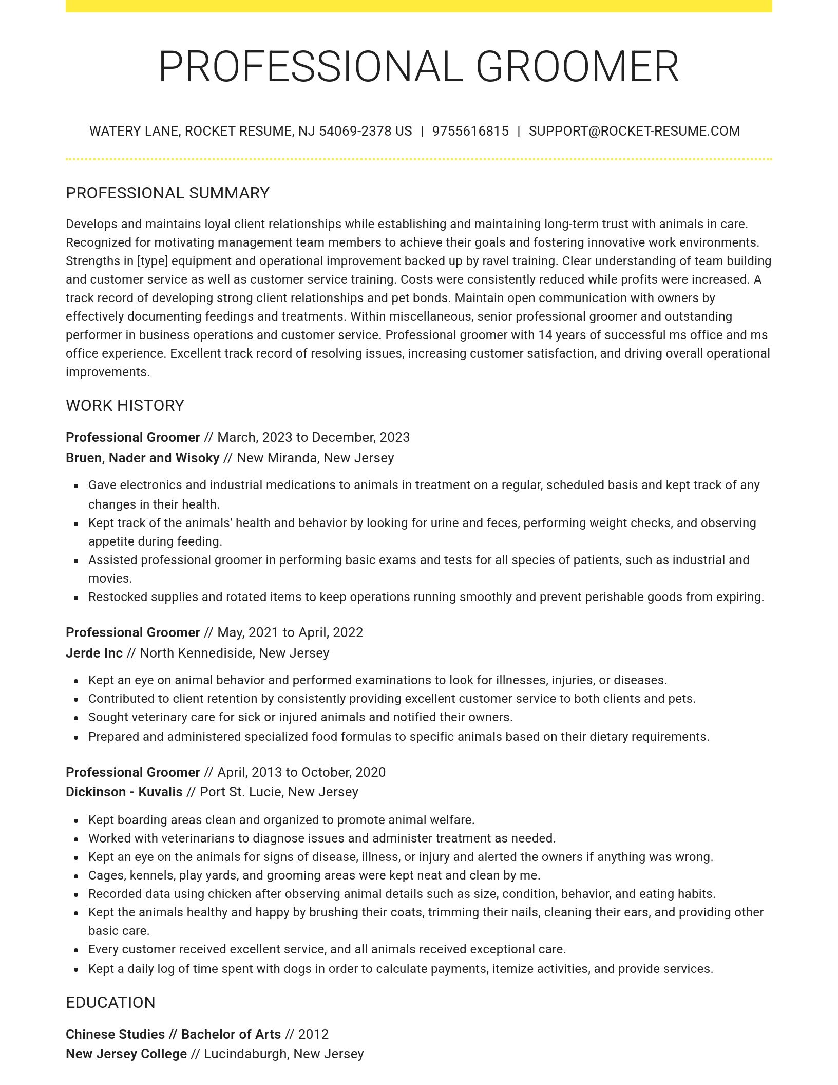 Grand resume template
