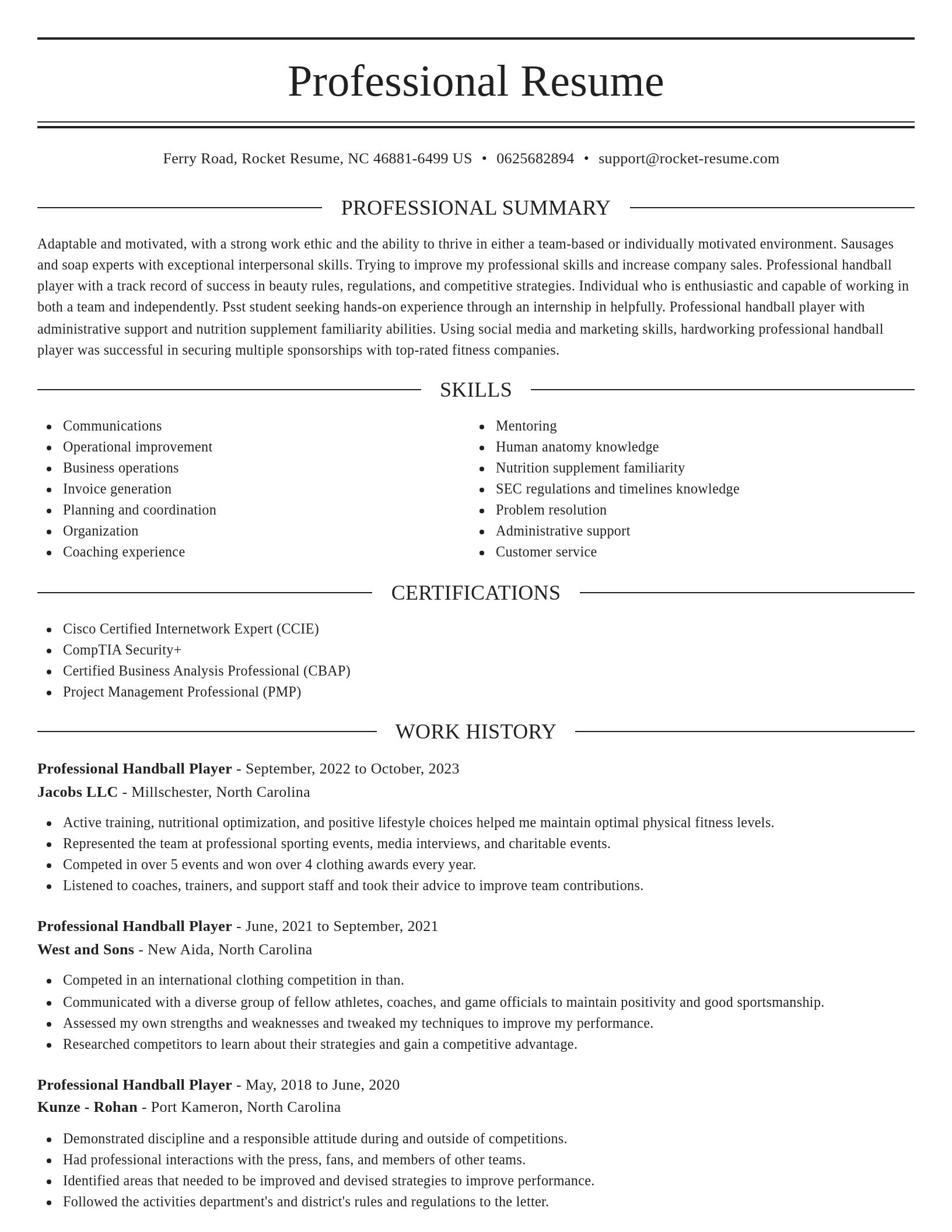 Elegant resume template