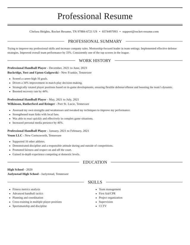 Elegant resume template